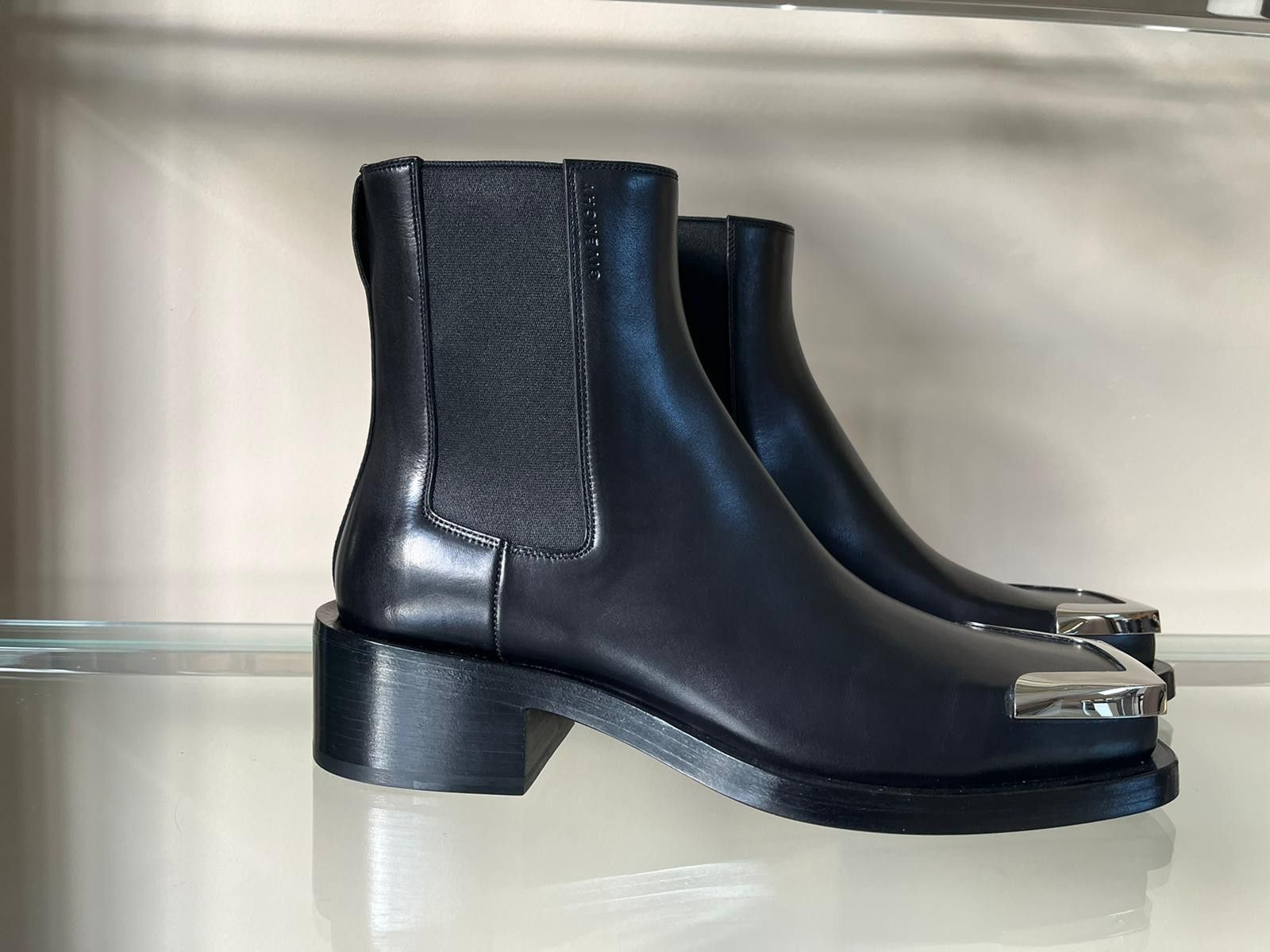 Givenchy Austin Show Silver Toe Box Boots in Black Size US 7 / EU 40 - 6 Thumbnail