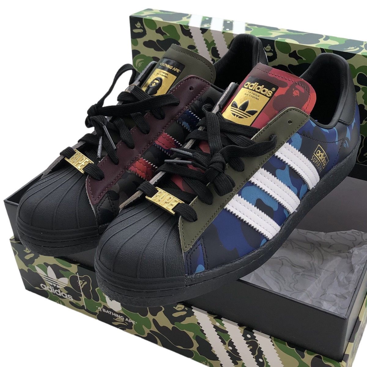 Adidas Bape x Adidas Superstar 80s Size US 8 / EU 41 - 7 Thumbnail