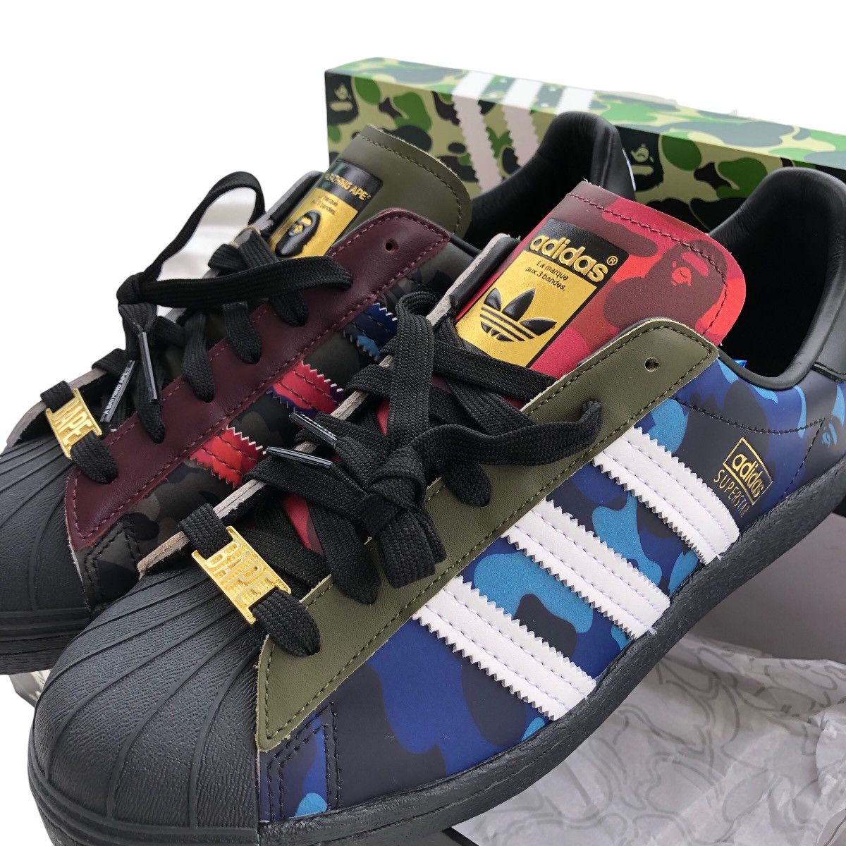 Adidas Bape x Adidas Superstar 80s Size US 8 / EU 41 - 8 Thumbnail