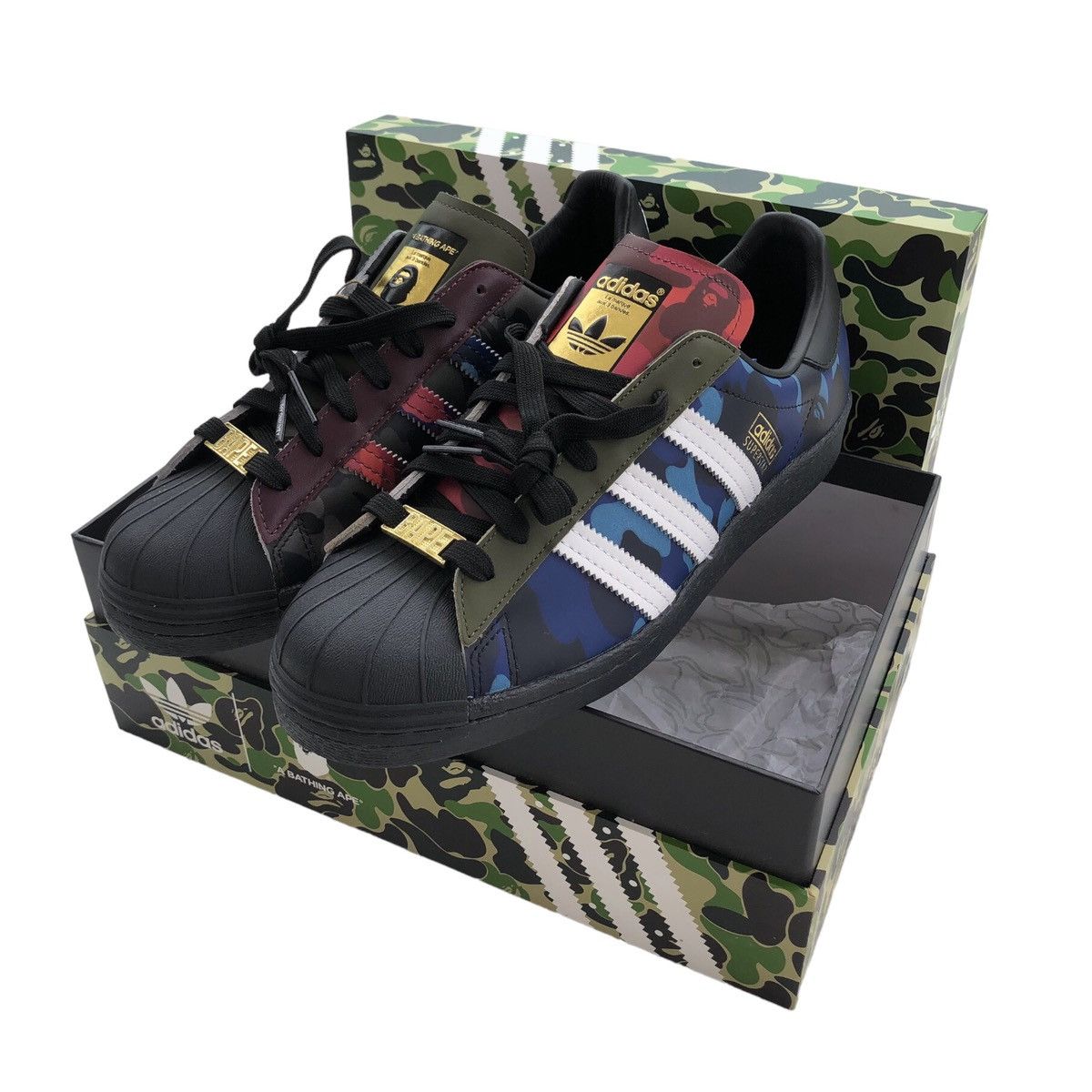 Adidas Bape x Adidas Superstar 80s Size US 8 / EU 41 - 5 Thumbnail