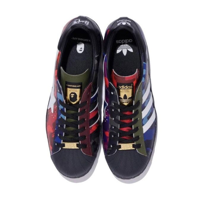 Adidas Bape x Adidas Superstar 80s Size US 8 / EU 41 - 3 Thumbnail