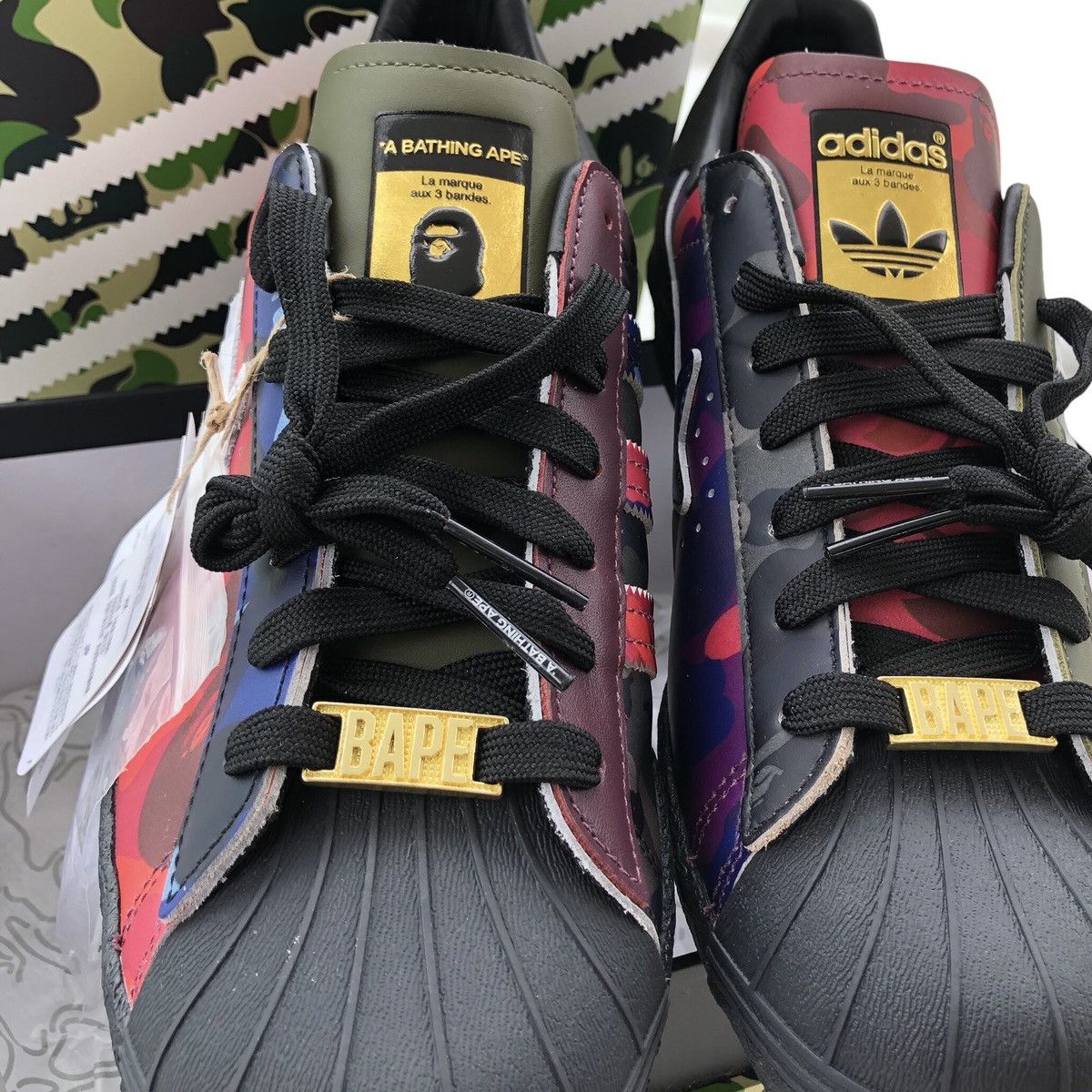 Adidas Bape x Adidas Superstar 80s Size US 8 / EU 41 - 9 Thumbnail