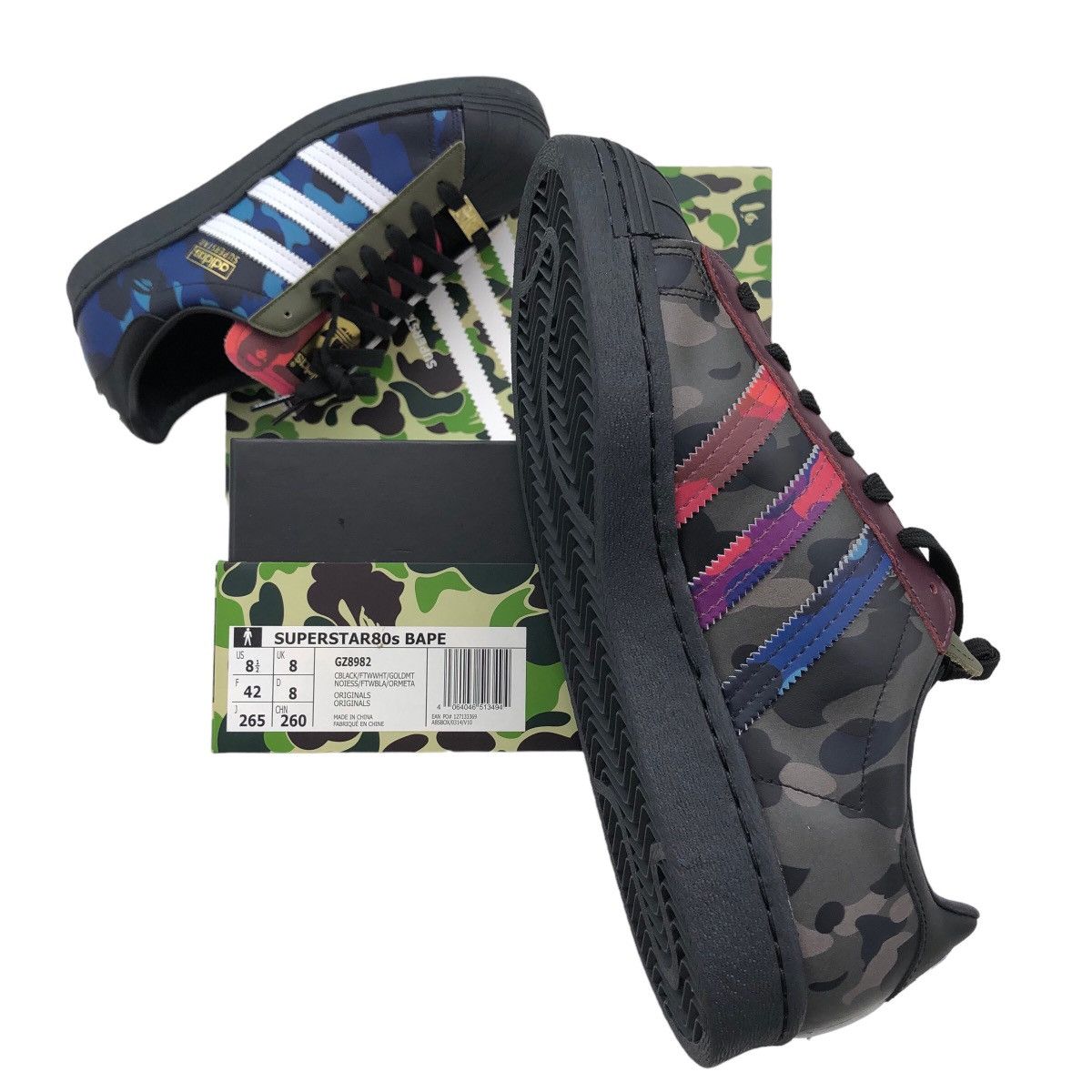 Adidas Bape x Adidas Superstar 80s Size US 8 / EU 41 - 11 Thumbnail