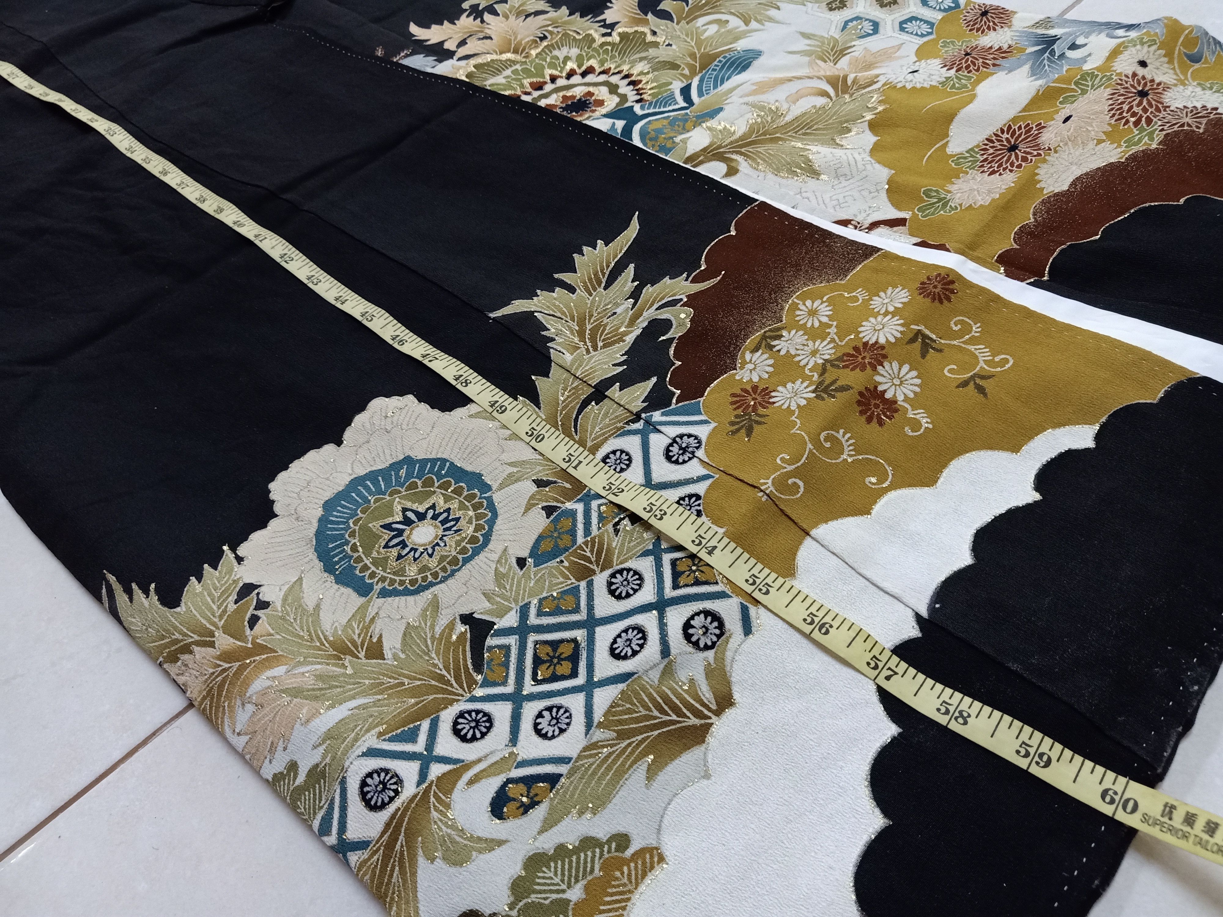 Designer × Japanese Brand FURAWAZU KIMONO Japan Embroidered Flowers Black Deadstock Size US M / EU 48-50 / 2 - 4 Thumbnail
