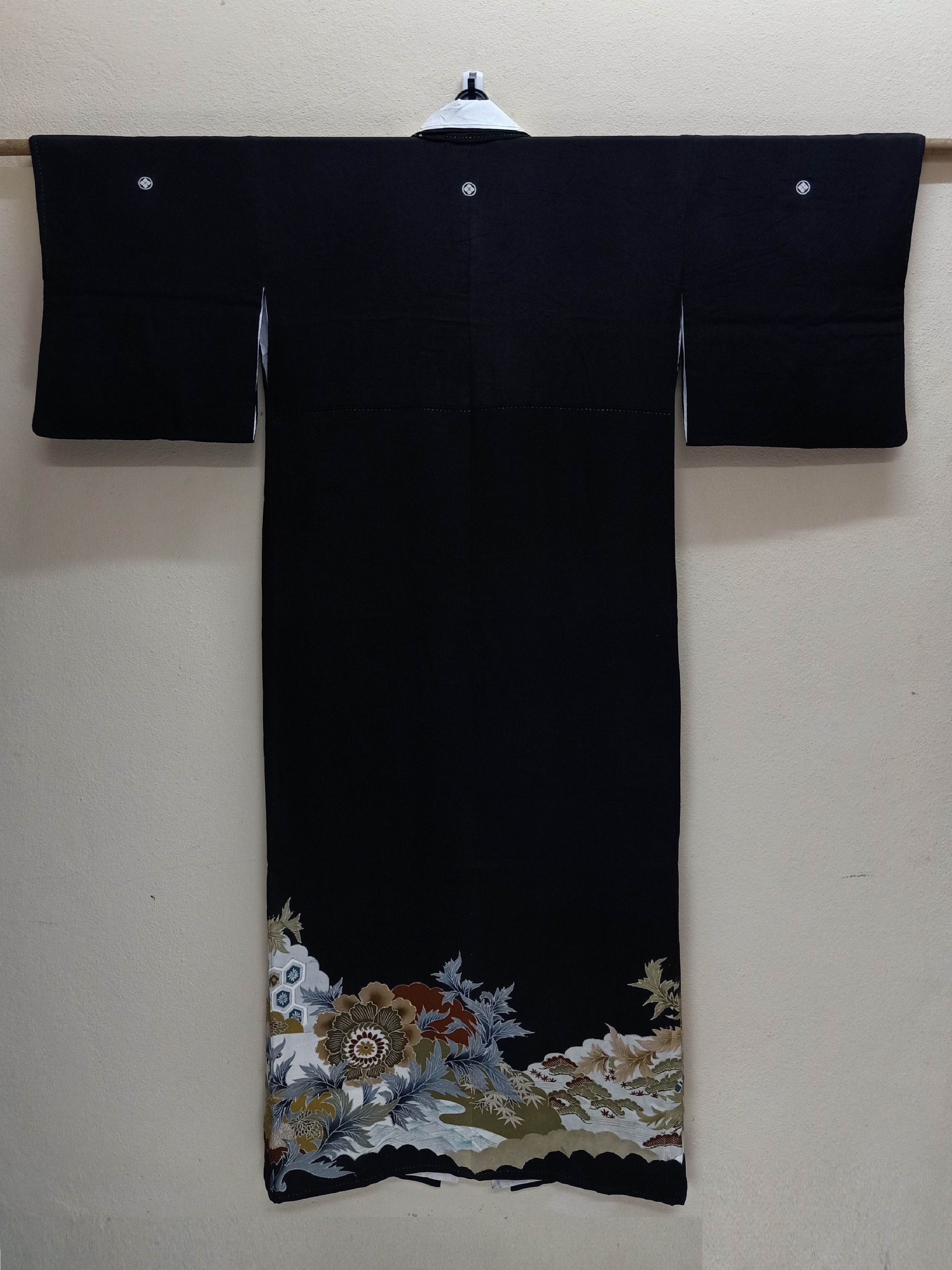 Designer × Japanese Brand FURAWAZU KIMONO Japan Embroidered Flowers Black Deadstock Size US M / EU 48-50 / 2 - 2 Thumbnail
