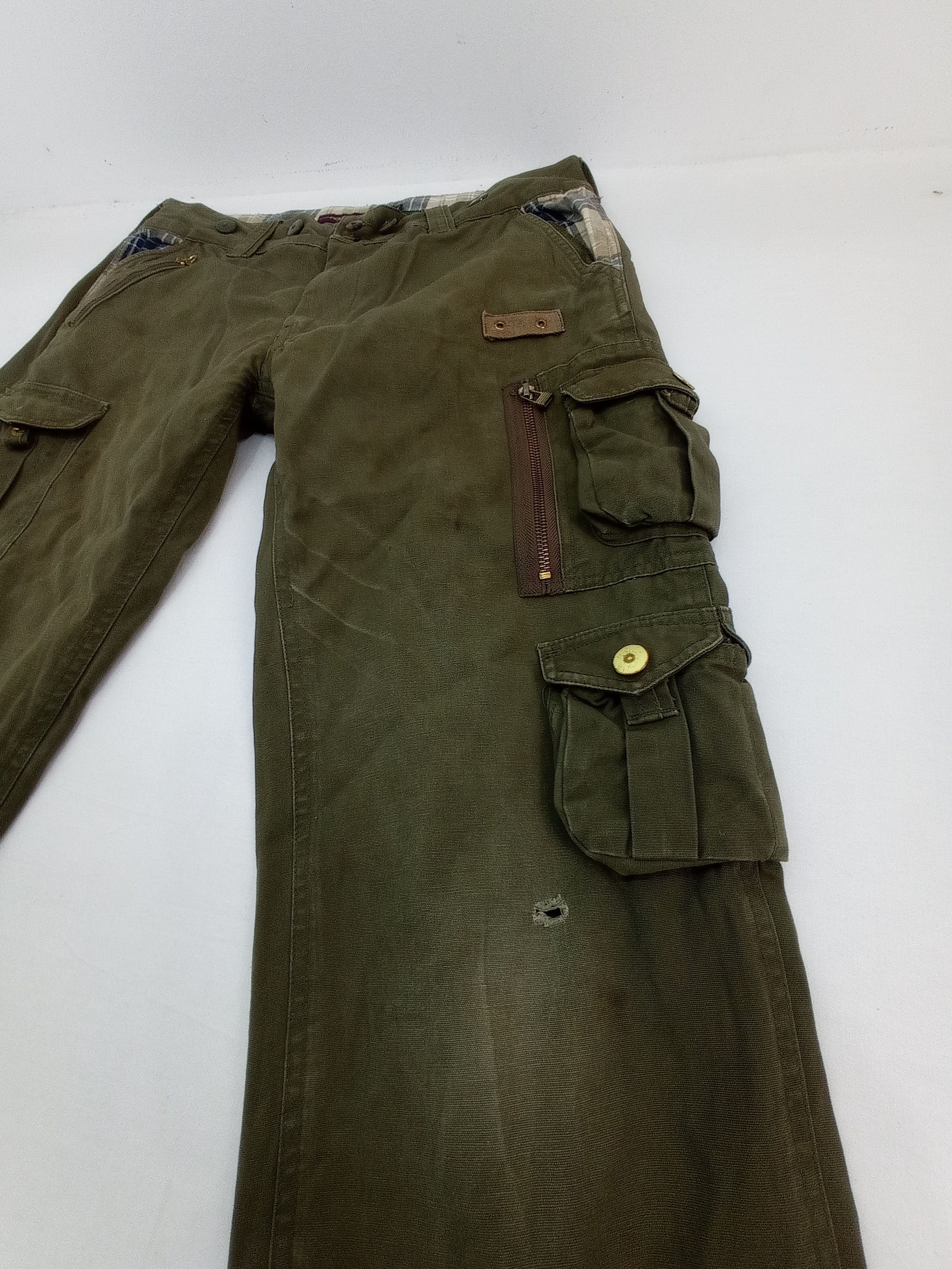 Japanese Brand Neutral Infinity Buckle Back Cargo Pants Size US 32 / EU 48 - 8 Thumbnail