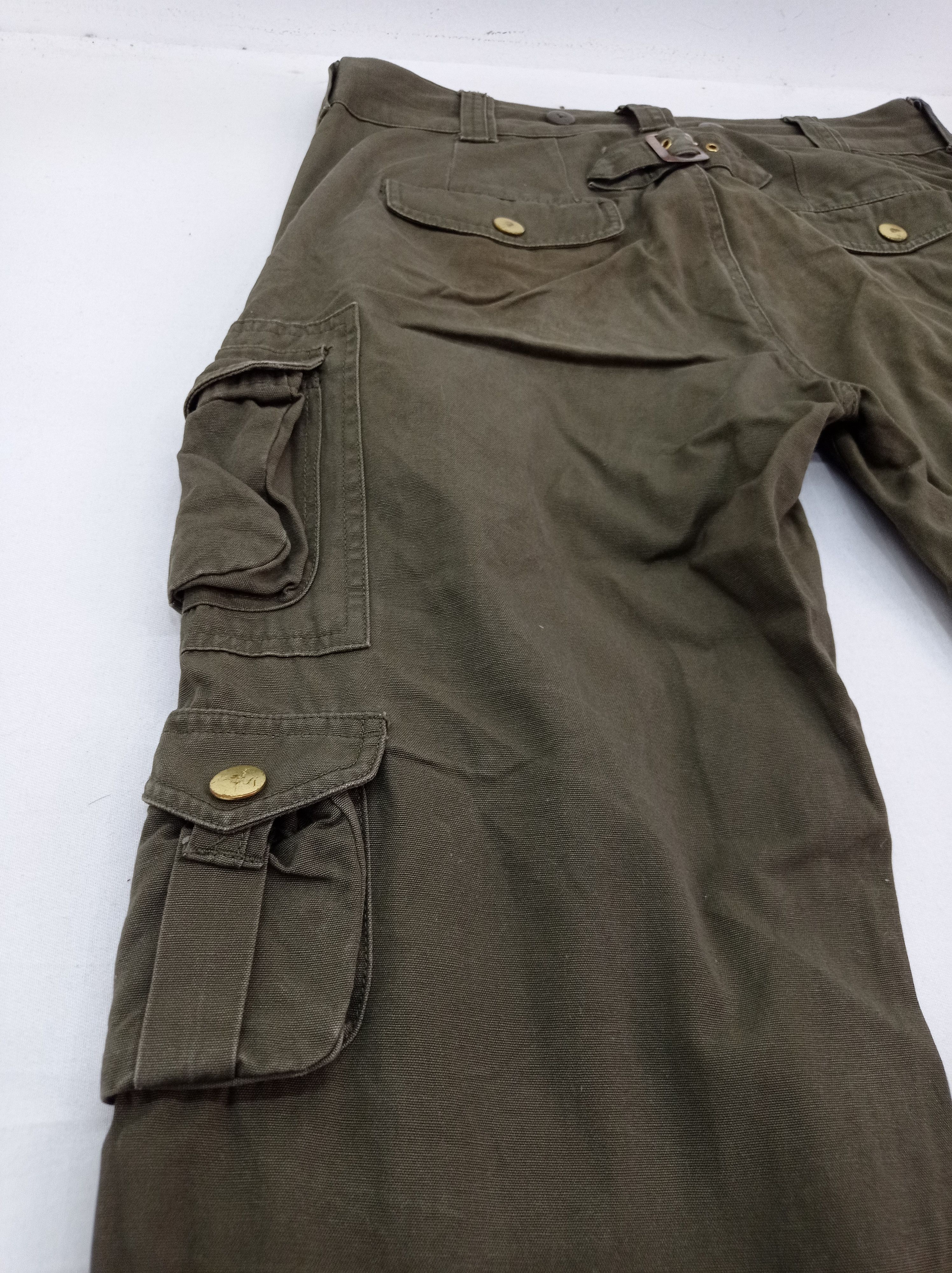 Japanese Brand Neutral Infinity Buckle Back Cargo Pants Size US 32 / EU 48 - 13 Thumbnail