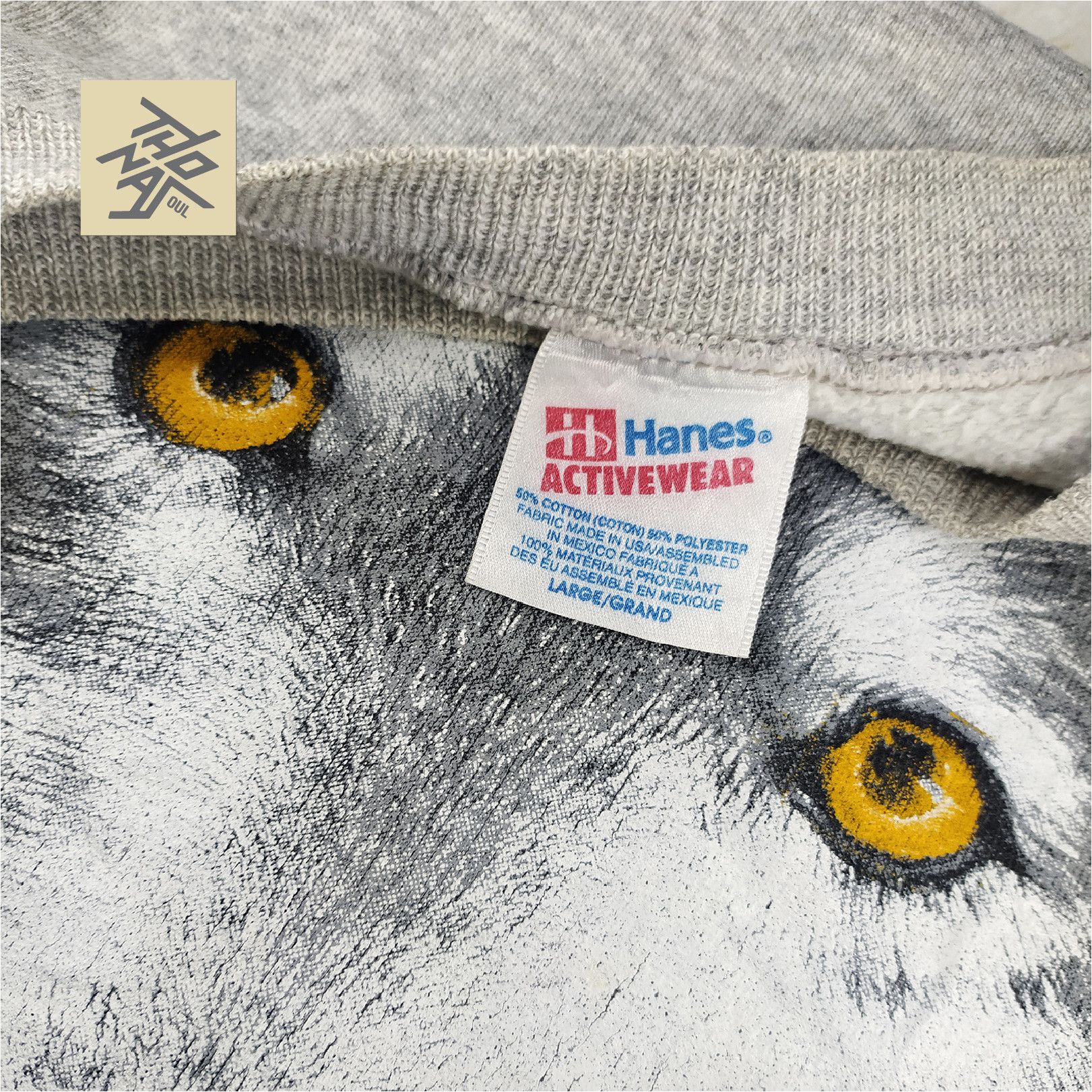Vintage Vintage 90s Hanes Lone Wolf Size US L / EU 52-54 / 3 - 5 Thumbnail