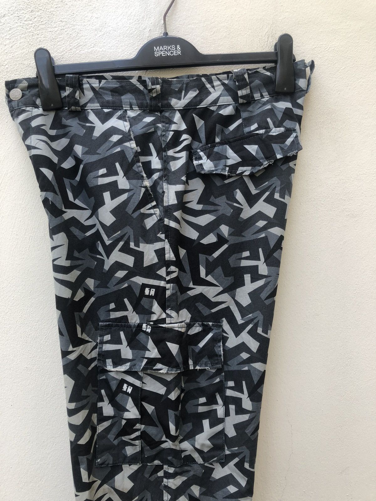 Vintage VTG Satan Arbeit Japan Distress Camo Cargo Trouser Pant Size US 30 / EU 46 - 19 Thumbnail