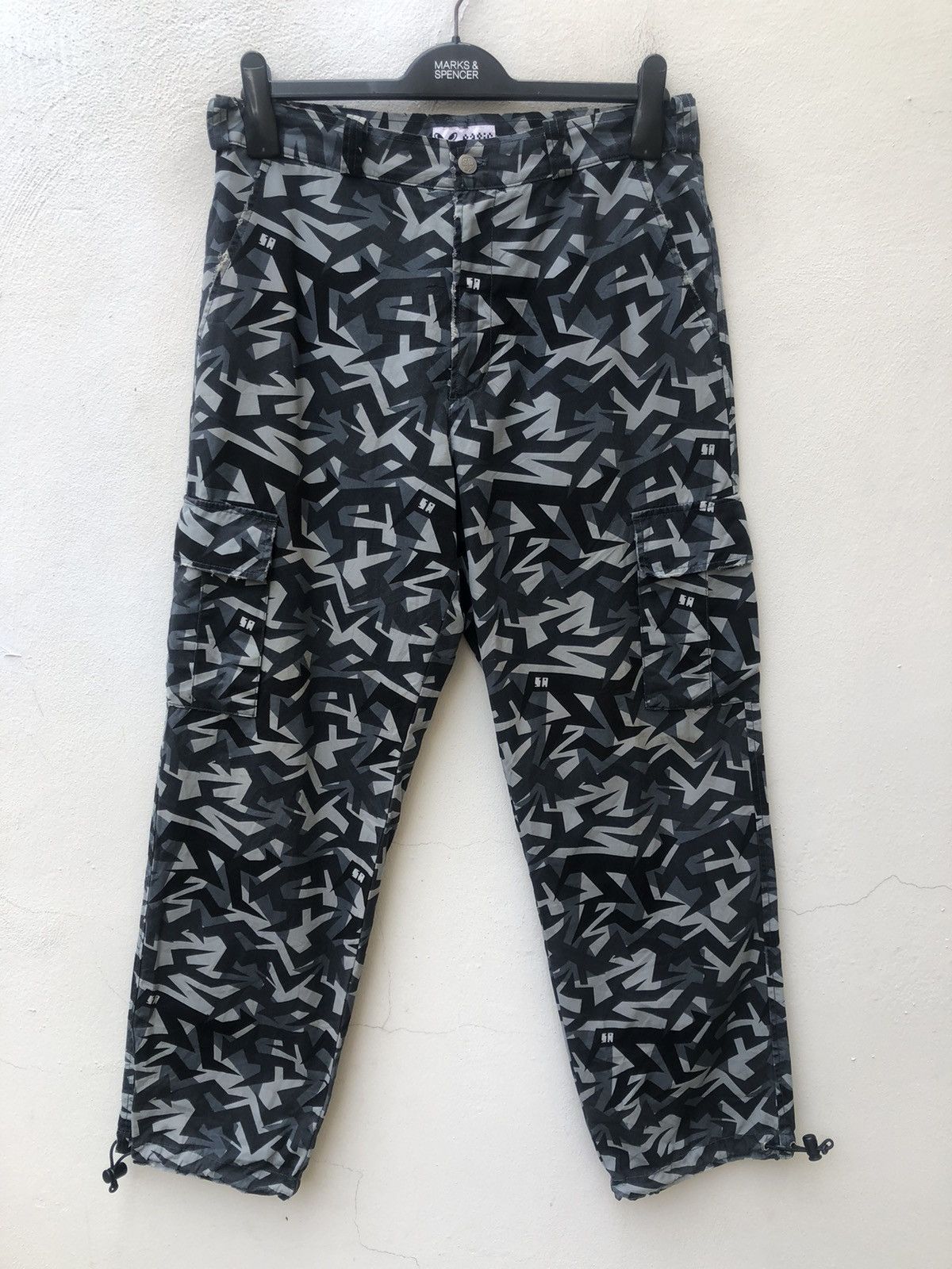 Vintage VTG Satan Arbeit Japan Distress Camo Cargo Trouser Pant Size US 30 / EU 46 - 7 Thumbnail