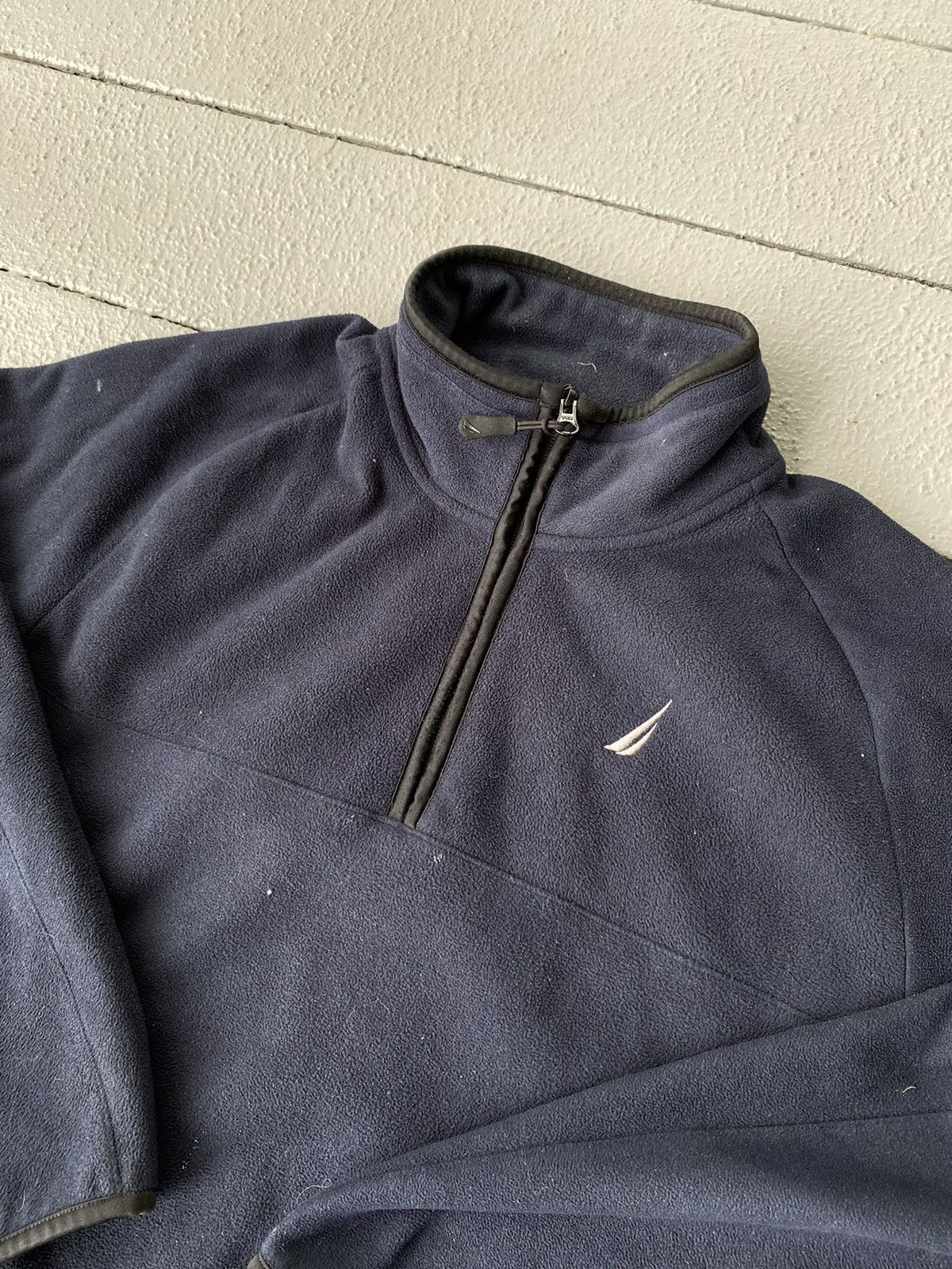 Nautica × Vintage Nautica Quarter Zip Fleece Embroidered Logo Travis Kanye Size US M / EU 48-50 / 2 - 1 Thumbnail