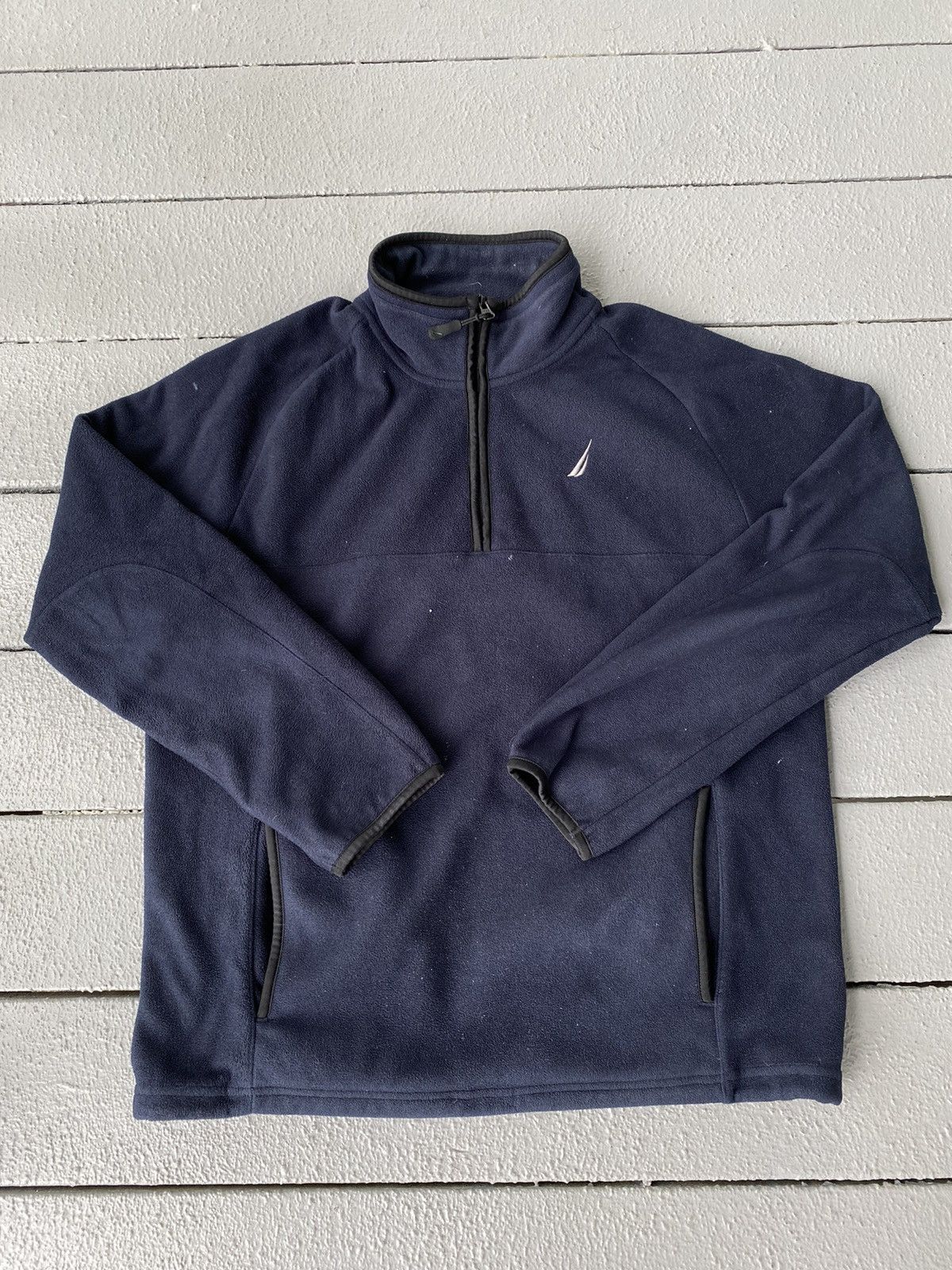 Nautica × Vintage Nautica Quarter Zip Fleece Embroidered Logo Travis Kanye Size US M / EU 48-50 / 2 - 2 Thumbnail