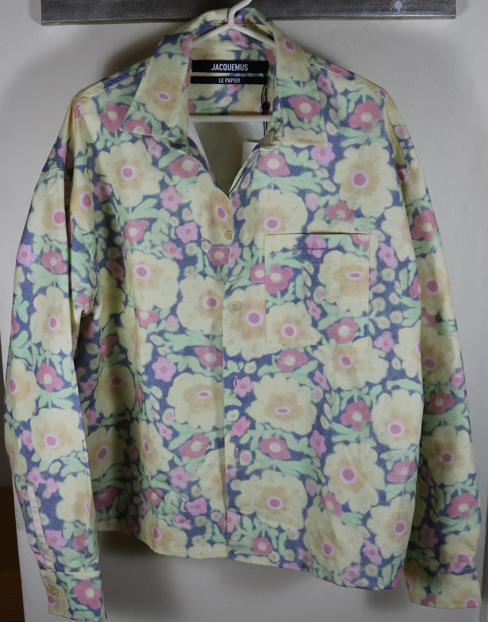 Jacquemus Floral Print Papier Chemise Shirt Jacket 52 XL