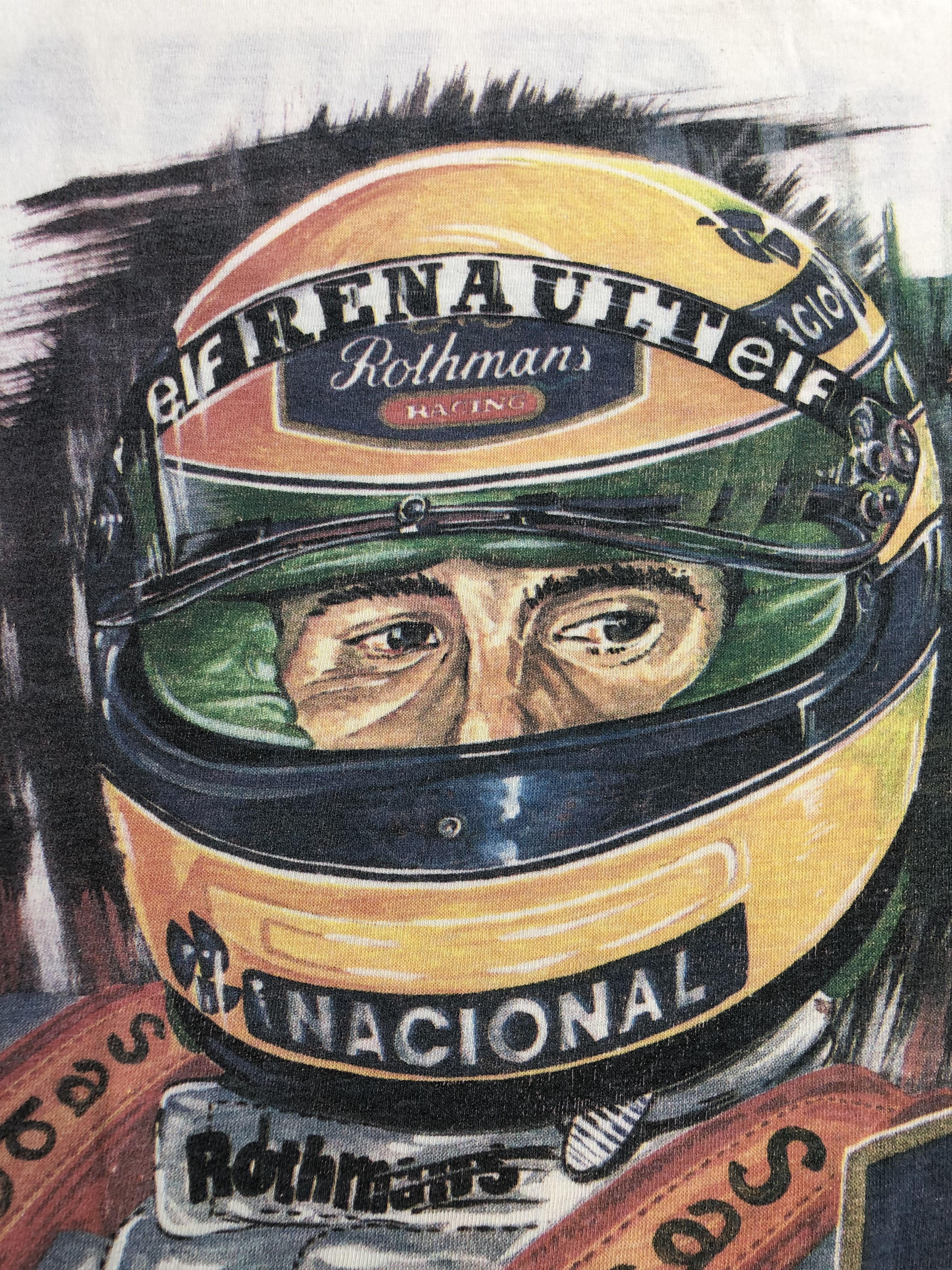 Formula 1 Vintage 90s Ayrton Senna Formula 1 F1 Renault t-shirt Size US L / EU 52-54 / 3 - 5 Thumbnail