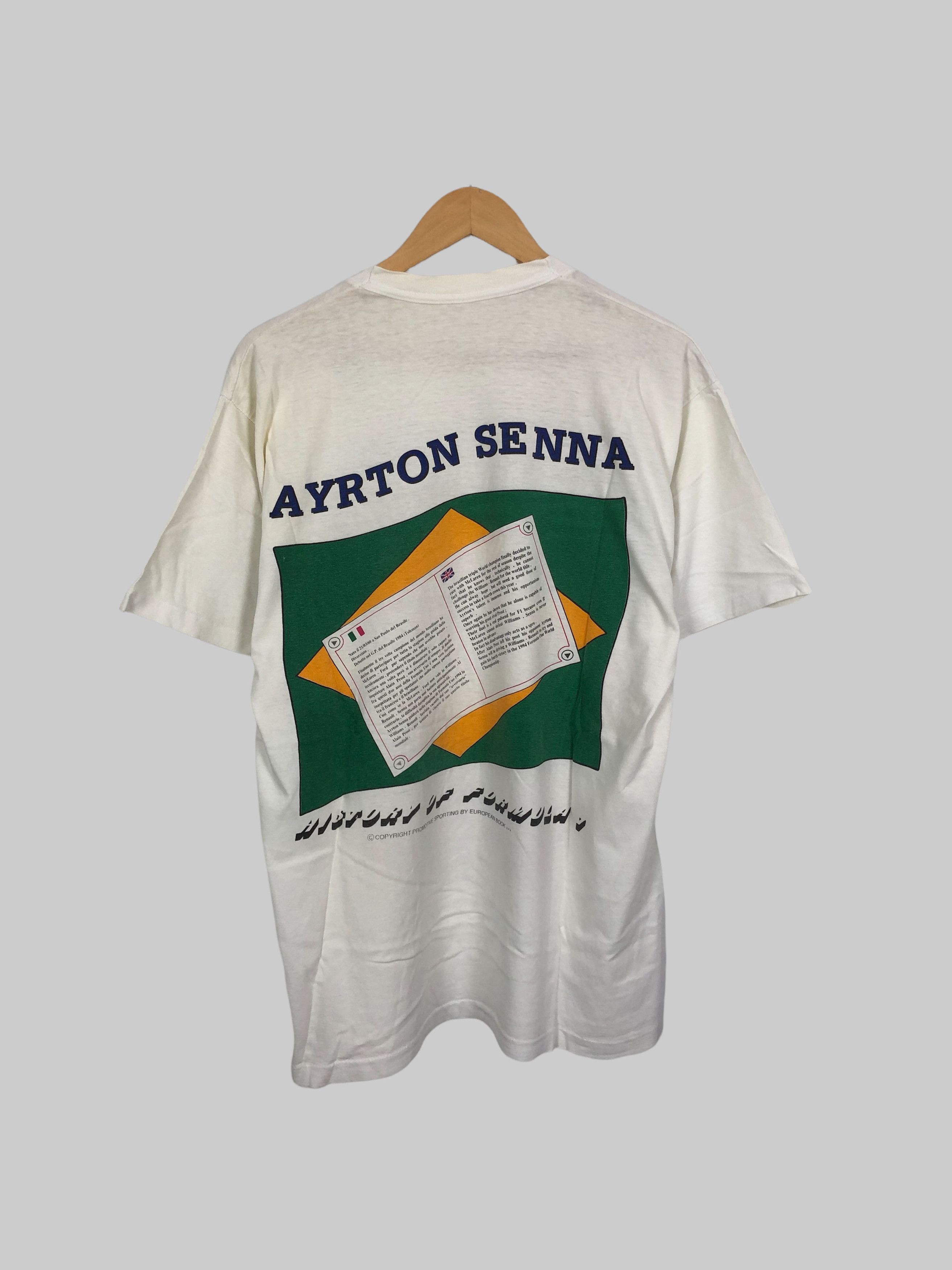 Formula 1 Vintage 90s Ayrton Senna Formula 1 F1 Renault t-shirt Size US L / EU 52-54 / 3 - 2 Thumbnail