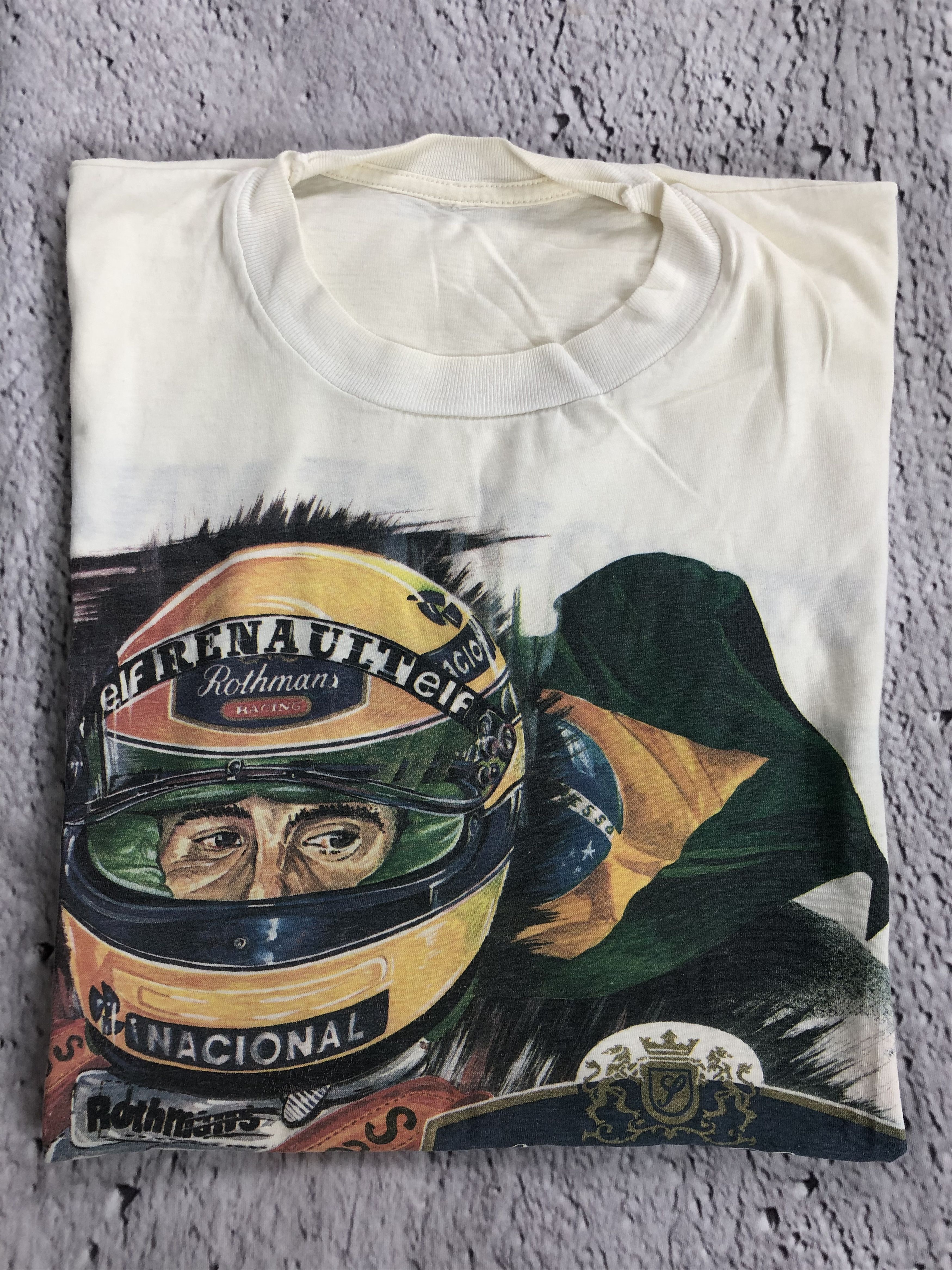 Formula 1 Vintage 90s Ayrton Senna Formula 1 F1 Renault t-shirt Size US L / EU 52-54 / 3 - 3 Thumbnail