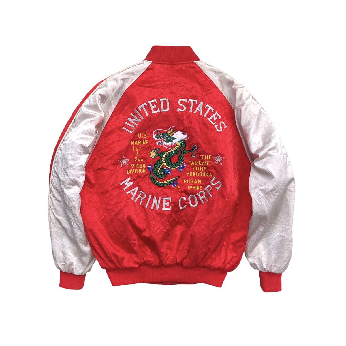 Vintage Vintage USMC Dragon Sukajan Quilted Jacket by Houston Size US L / EU 52-54 / 3 - 7 Thumbnail