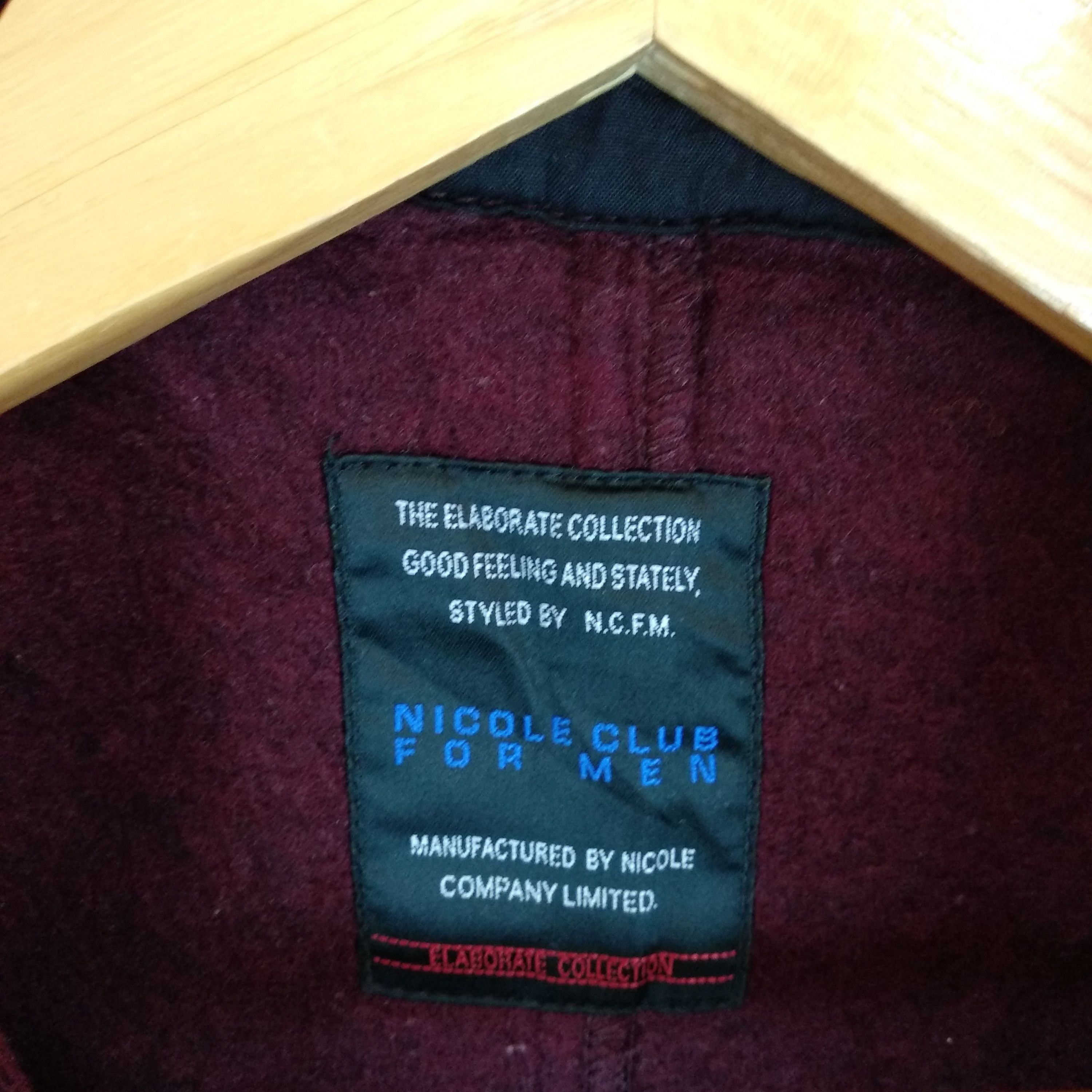Japanese Brand NICOLE Maroon Jacket Size US M / EU 48-50 / 2 - 8 Thumbnail