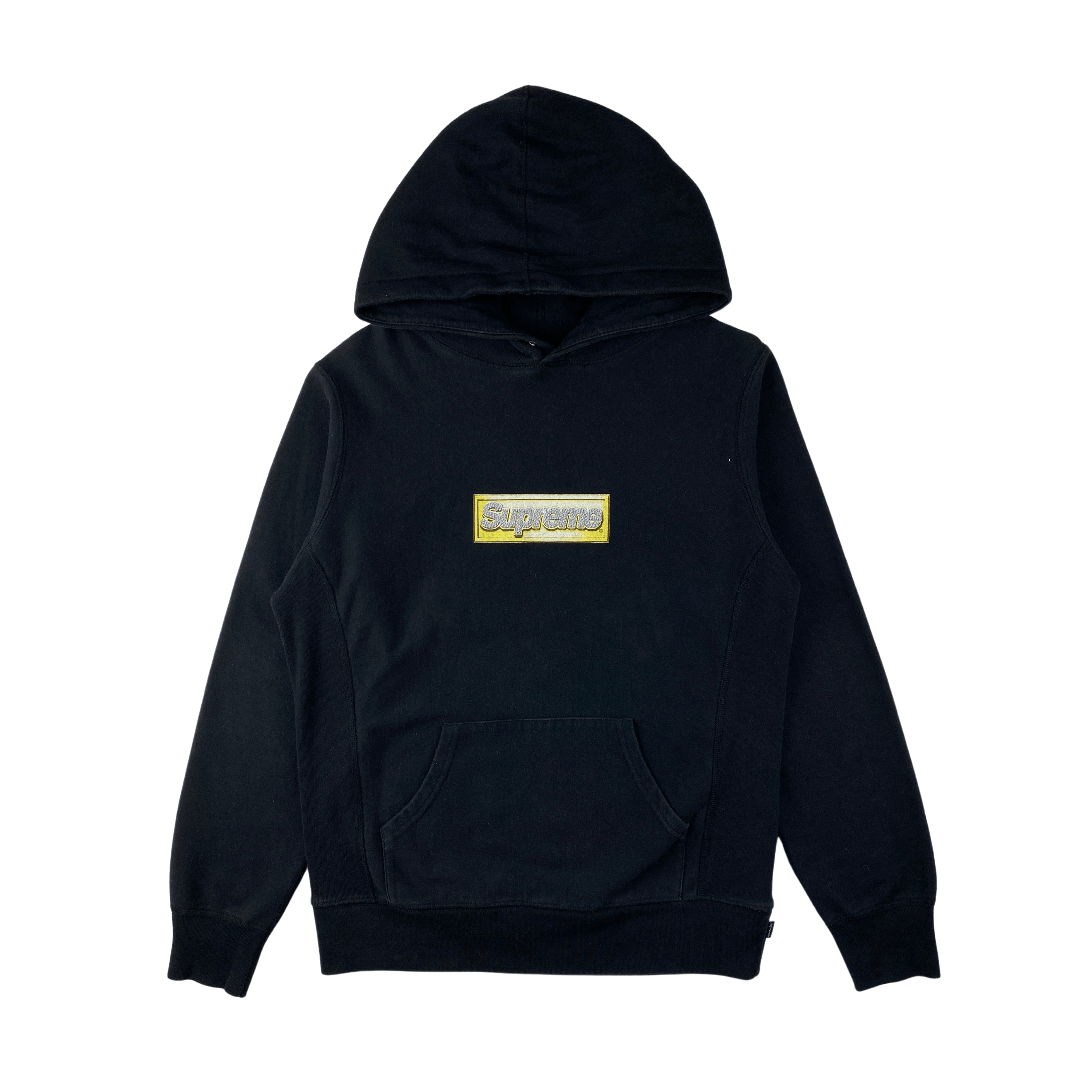 image of Supreme Bling Box Logo Hoodie in Black, Men's (Size Small)