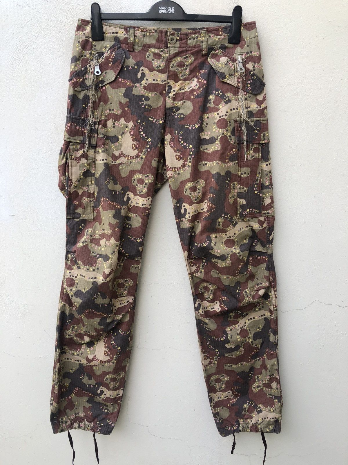 Vintage Slow Wear Made in Japan Camo Parachute Cargo Trouser Size US 32 / EU 48 - 7 Thumbnail