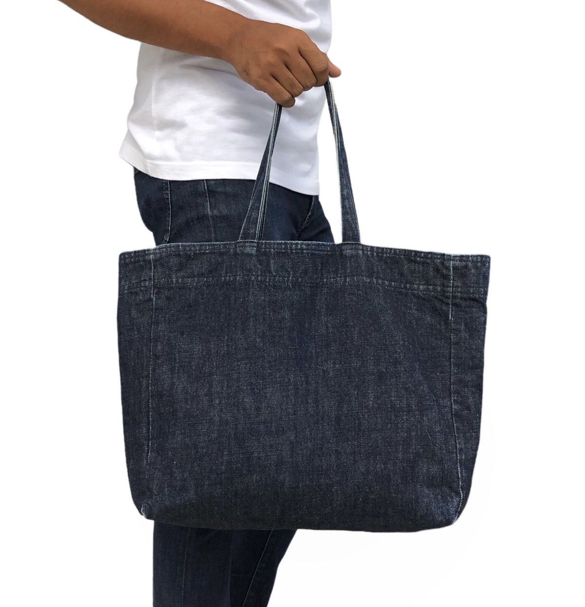 Japanese Brand 🔥Japanese DEBBY Co.Fashion Denim Tote Bag Distressed Style Size ONE SIZE - 2 Thumbnail