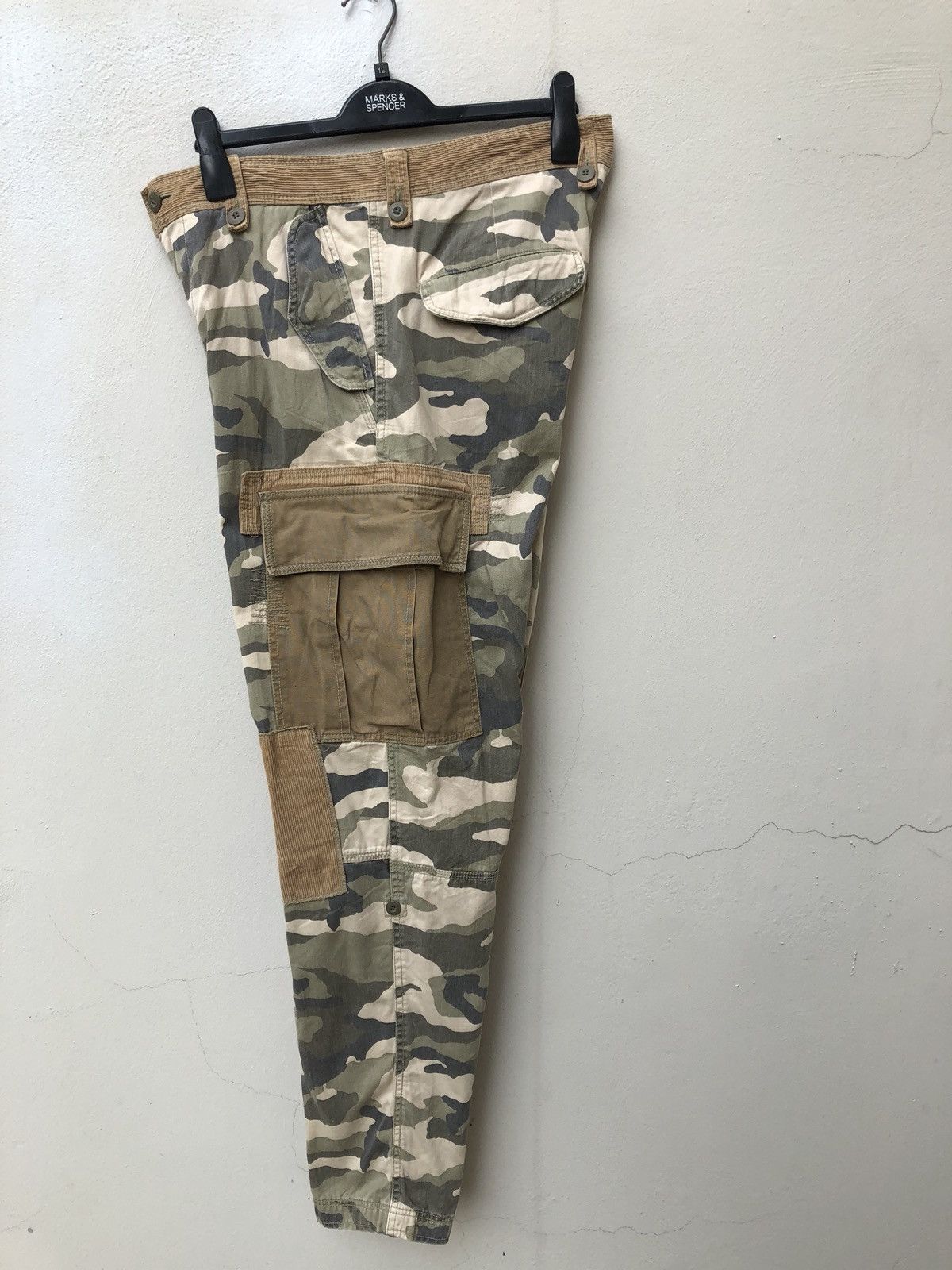 Vintage Japan Brand Rush Hour Patchwork Camo Cargo Trouser Size US 34 / EU 50 - 9 Thumbnail