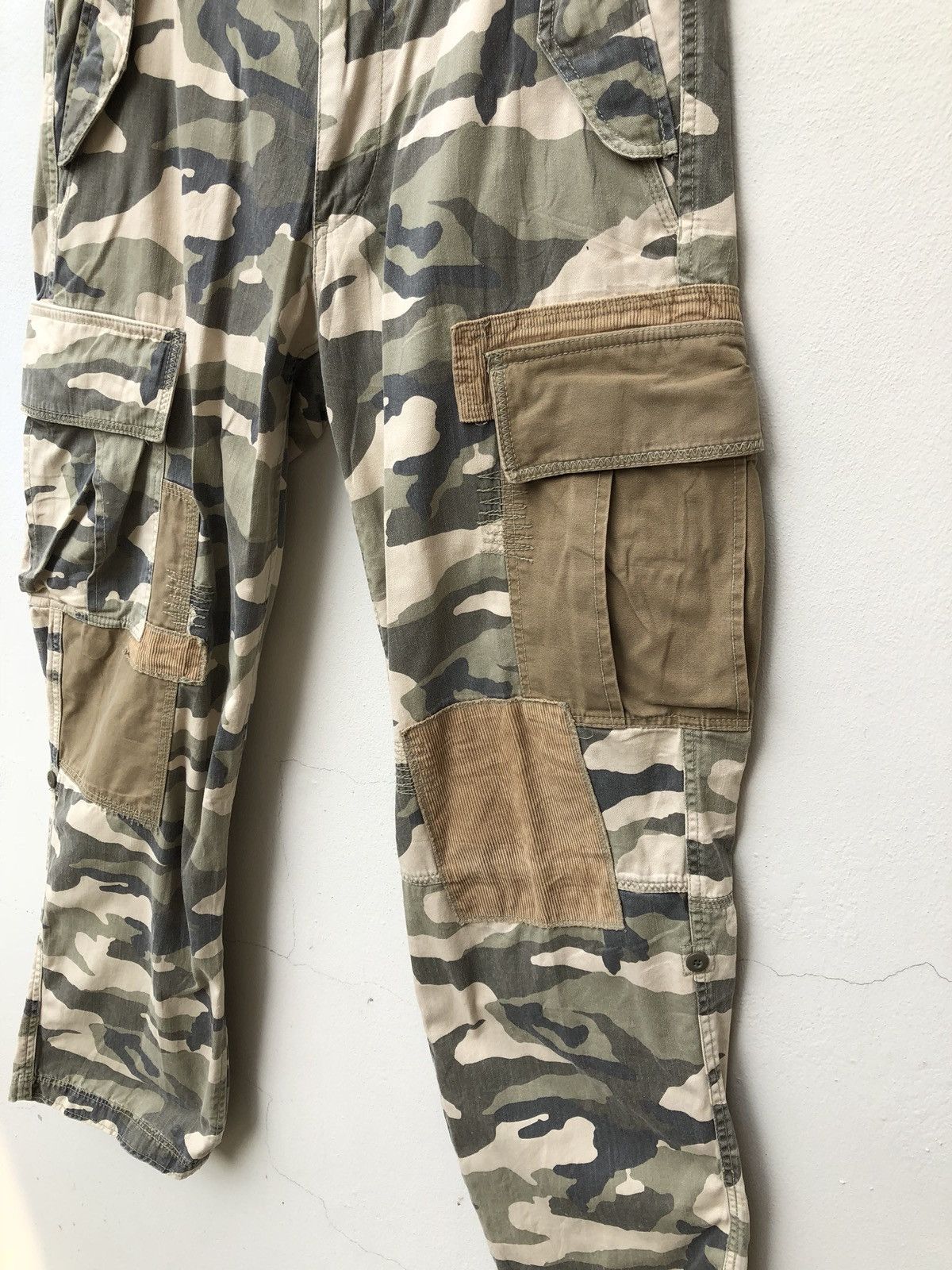 Vintage Japan Brand Rush Hour Patchwork Camo Cargo Trouser Size US 34 / EU 50 - 3 Thumbnail