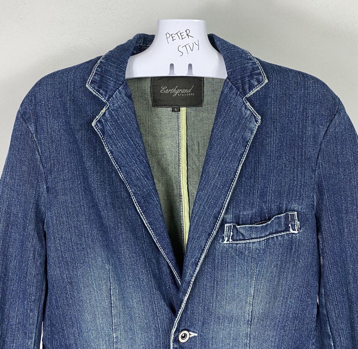 Other 🔥 Earth Grand Distress Denim Jacket Size US L / EU 52-54 / 3 - 3 Thumbnail