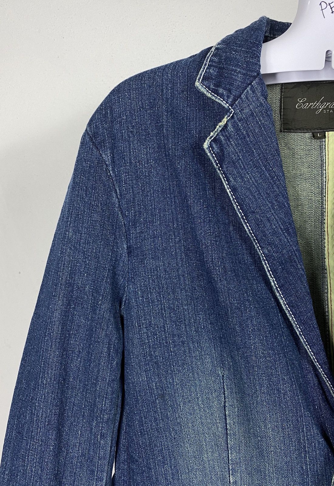 Other 🔥 Earth Grand Distress Denim Jacket Size US L / EU 52-54 / 3 - 6 Thumbnail