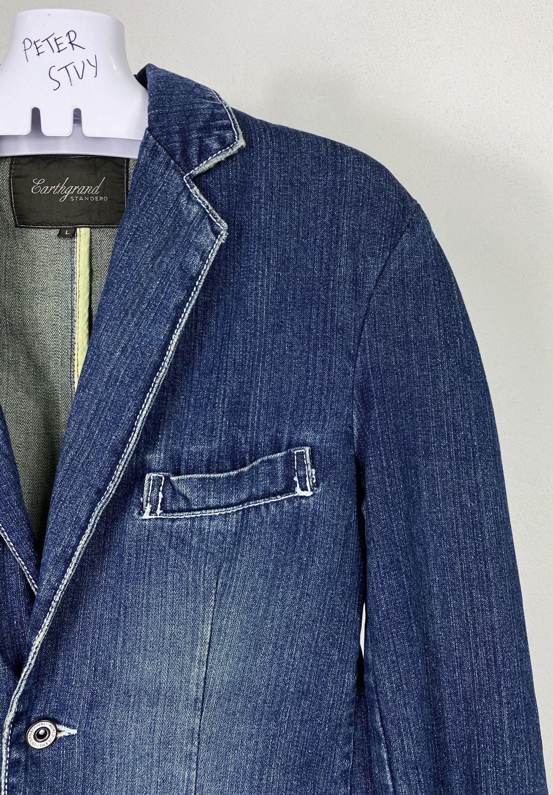Other 🔥 Earth Grand Distress Denim Jacket Size US L / EU 52-54 / 3 - 5 Thumbnail
