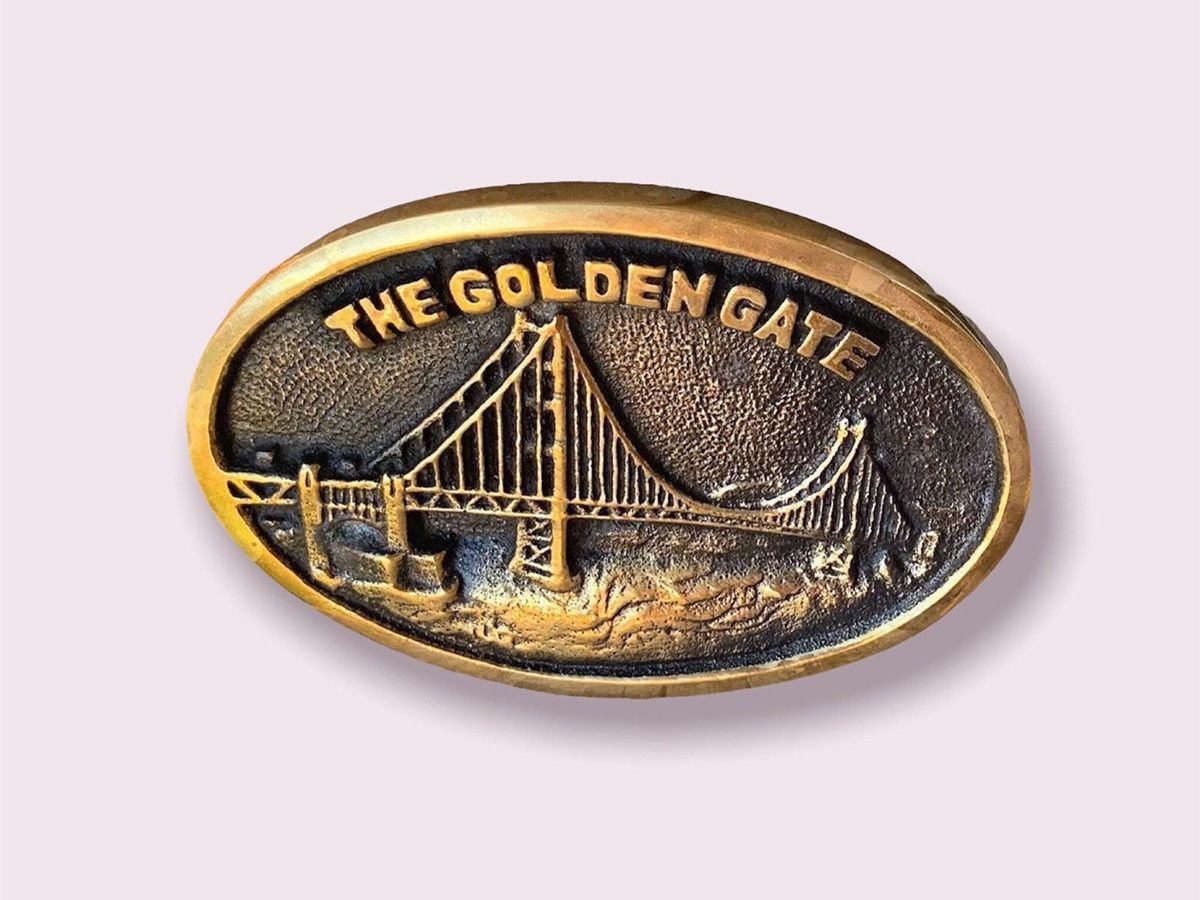 Vintage Brass Belt Buckle Golden Gate Bridge BTS USA Men’s Vintage Size ONE SIZE - 3 Thumbnail
