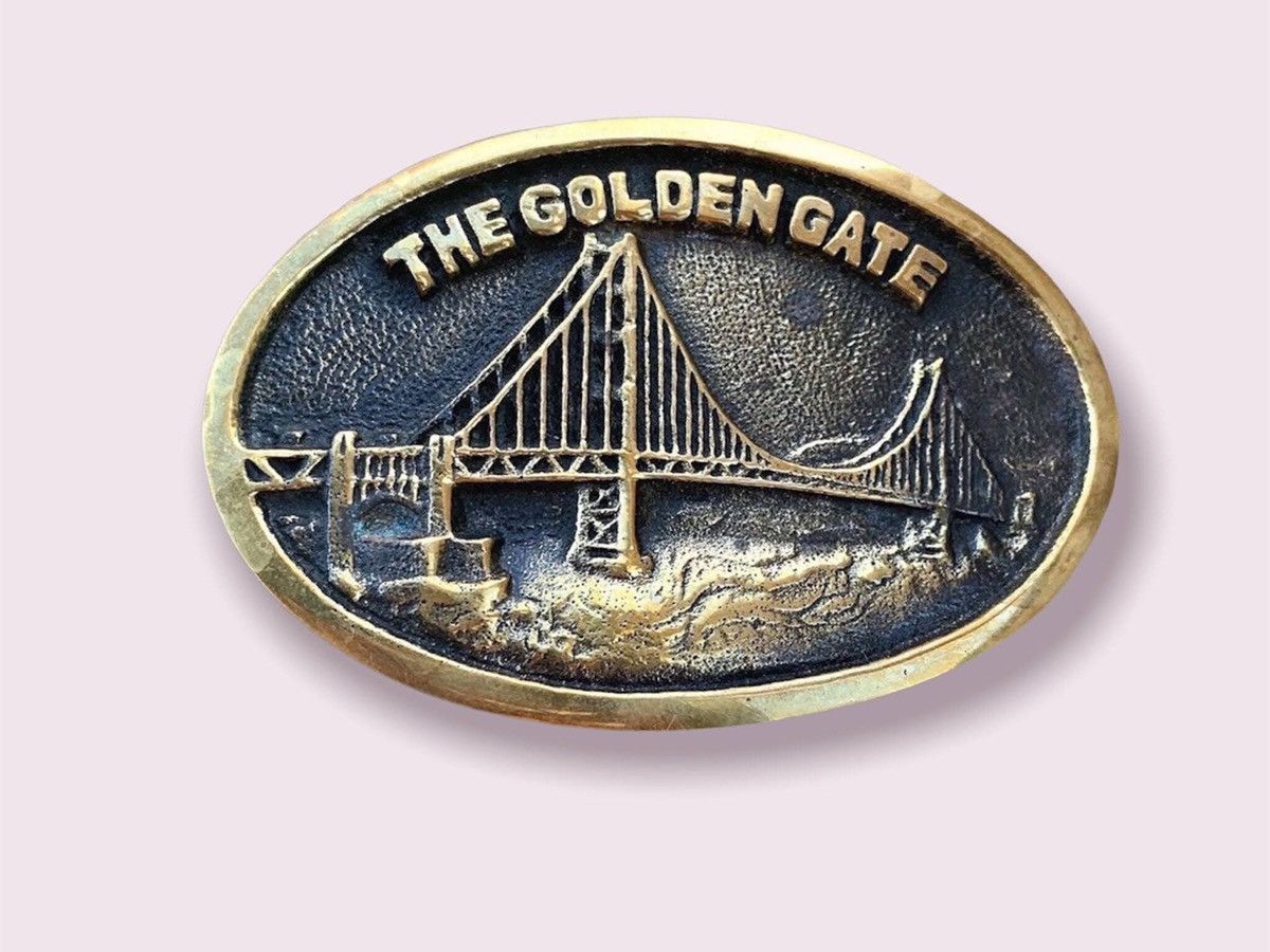 Vintage Brass Belt Buckle Golden Gate Bridge BTS USA Men’s Vintage Size ONE SIZE - 2 Thumbnail