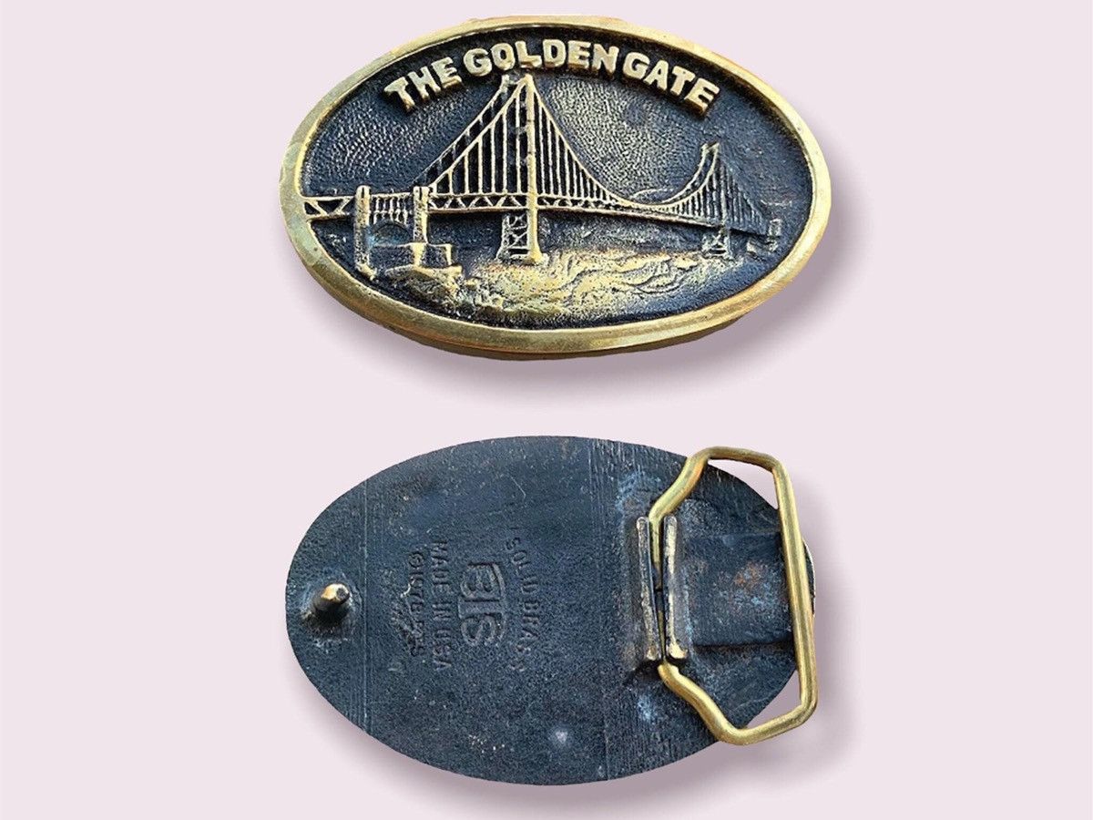 Vintage Brass Belt Buckle Golden Gate Bridge BTS USA Men’s Vintage Size ONE SIZE - 7 Thumbnail