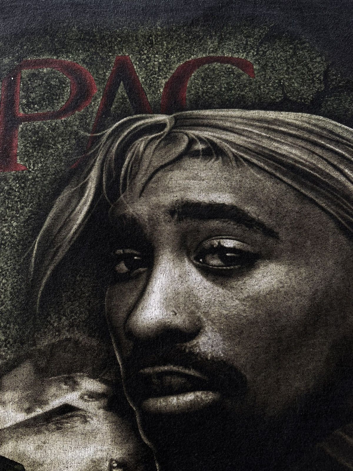 Band Tees Vintage 90s Tupac 2Pac Bootleg Black Tee (50 cent Dr. Dre) Size US M / EU 48-50 / 2 - 10 Thumbnail