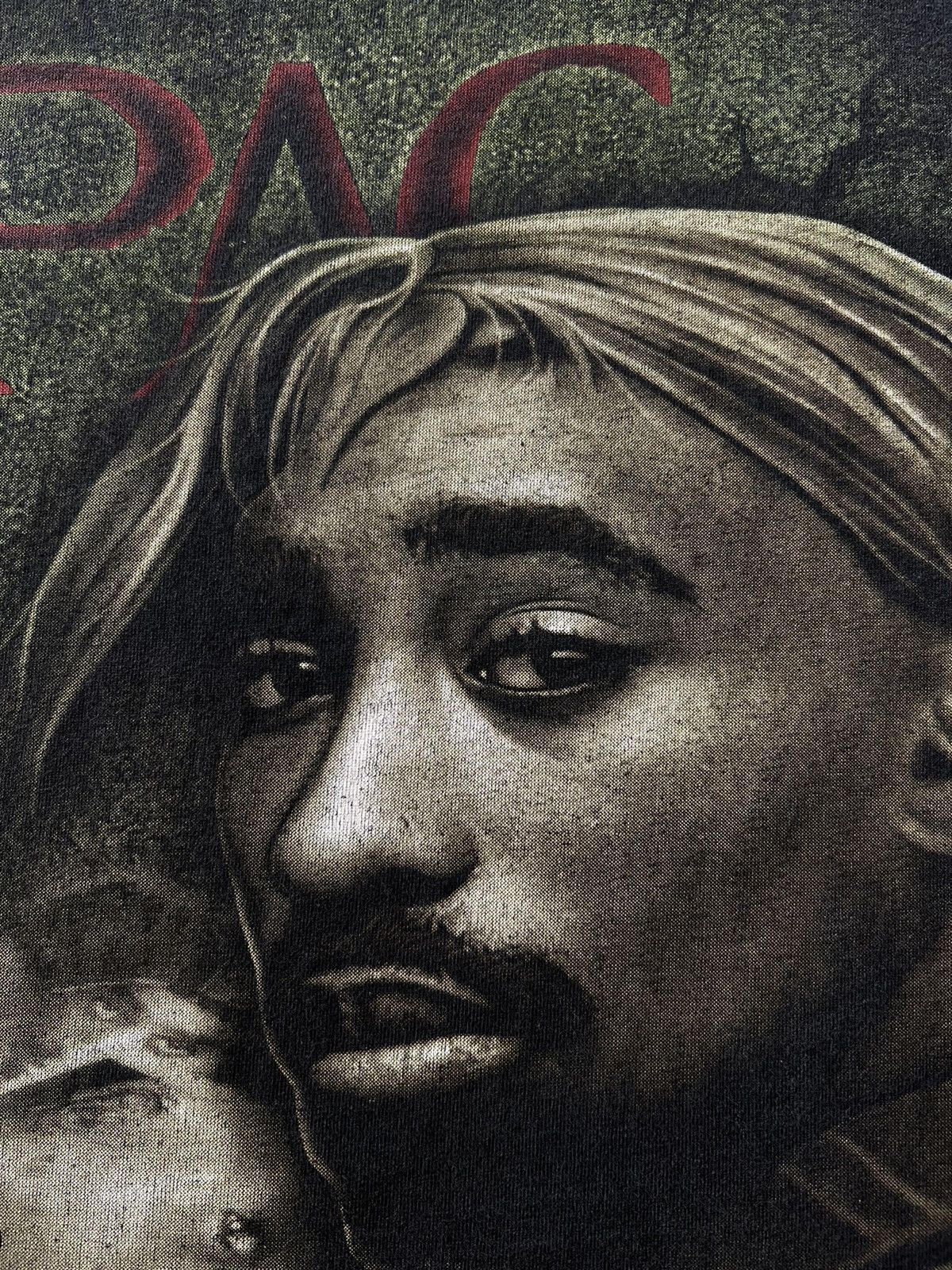 Band Tees Vintage 90s Tupac 2Pac Bootleg Black Tee (50 cent Dr. Dre) Size US M / EU 48-50 / 2 - 4 Thumbnail