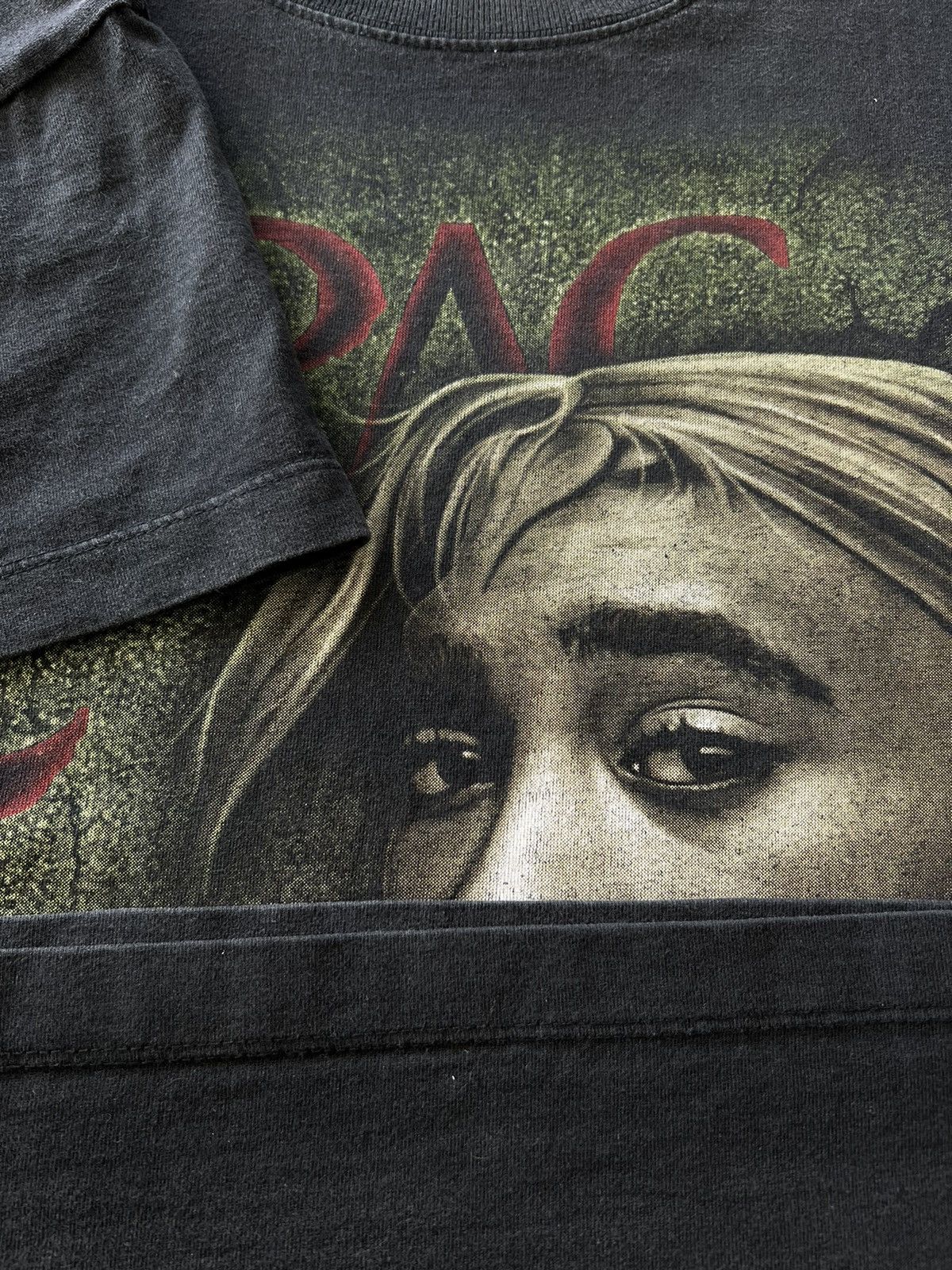 Band Tees Vintage 90s Tupac 2Pac Bootleg Black Tee (50 cent Dr. Dre) Size US M / EU 48-50 / 2 - 6 Thumbnail