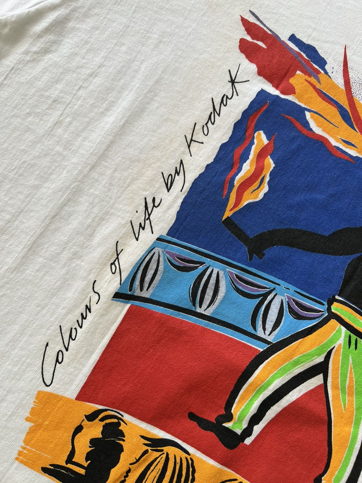Band Tees Vintage 90s Colours of Life by Kodak Promo White Tee Size US XL / EU 56 / 4 - 7 Thumbnail