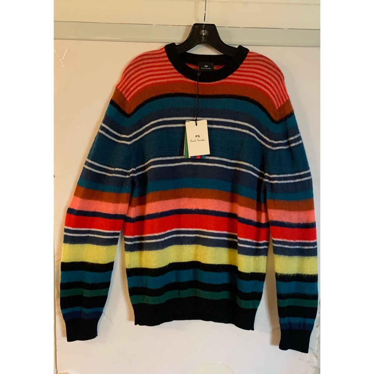 Paul Smith PAUL SMITH STRIPES MOHAIR BLEND KNITWEAR SWEATER Size US XXL / EU 58 / 5 - 1 Thumbnail