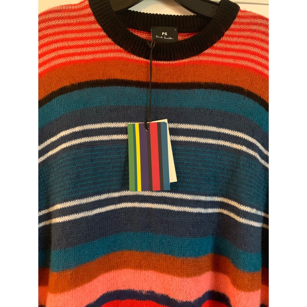 Paul Smith PAUL SMITH STRIPES MOHAIR BLEND KNITWEAR SWEATER Size US XXL / EU 58 / 5 - 6 Thumbnail