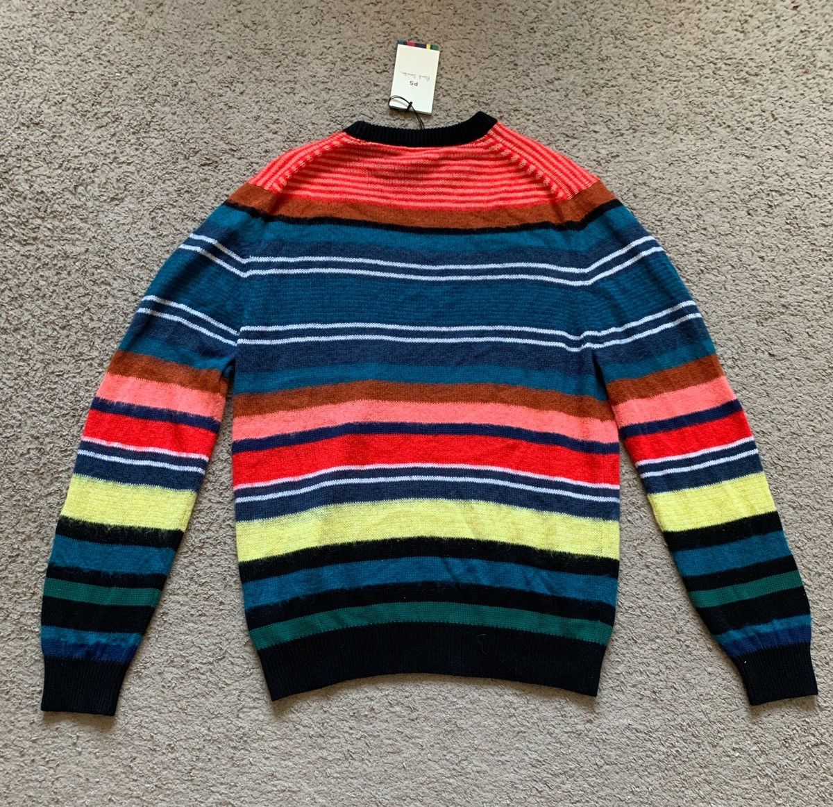 Paul Smith PAUL SMITH STRIPES MOHAIR BLEND KNITWEAR SWEATER Size US XXL / EU 58 / 5 - 9 Thumbnail