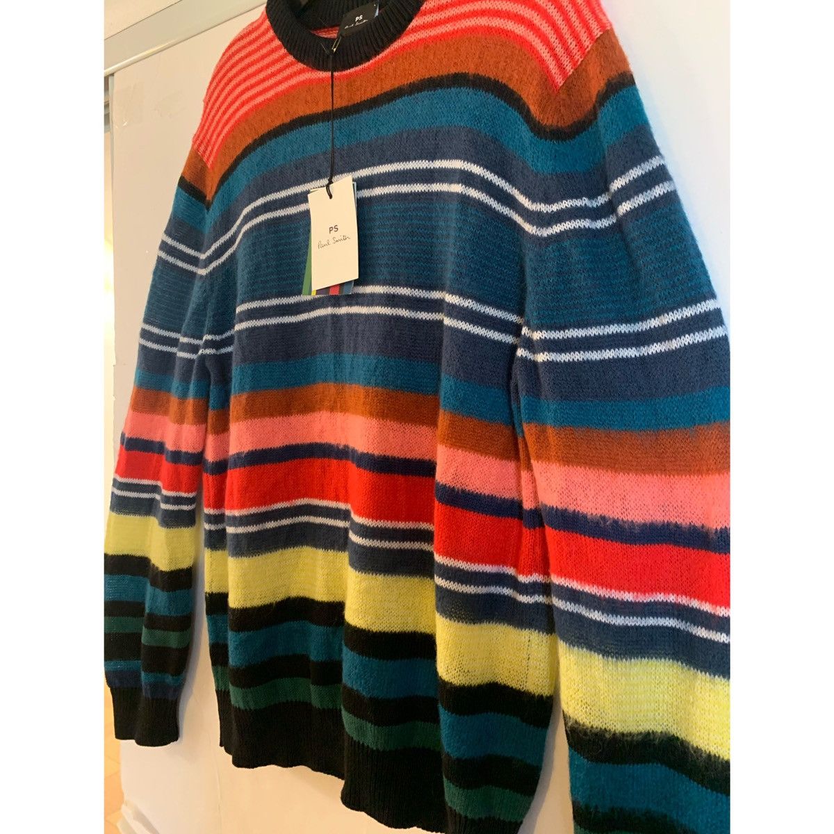 Paul Smith PAUL SMITH STRIPES MOHAIR BLEND KNITWEAR SWEATER Size US XXL / EU 58 / 5 - 5 Thumbnail