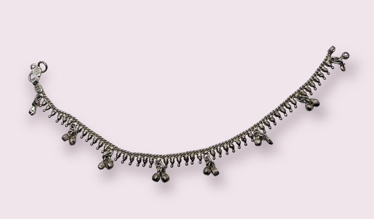 Vintage Vintage Silver Ankle Bracelet Bell Anklet Women’s Jewelry Size ONE SIZE - 3 Thumbnail