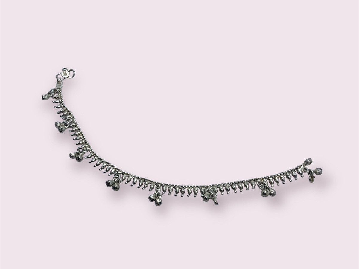 Vintage Vintage Silver Ankle Bracelet Bell Anklet Women’s Jewelry Size ONE SIZE - 2 Thumbnail