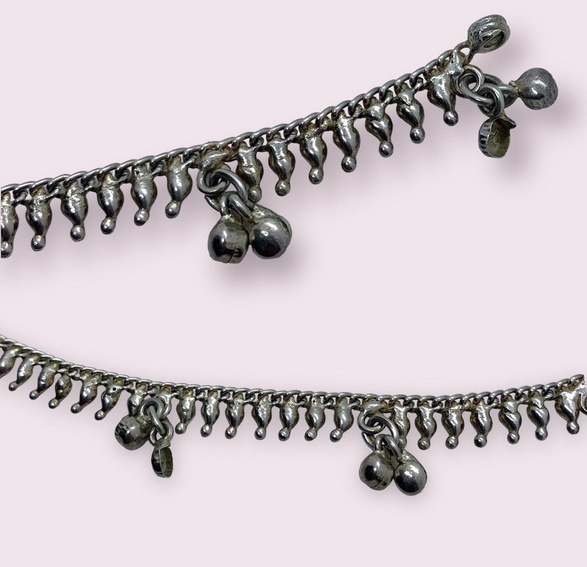 Vintage Vintage Silver Ankle Bracelet Bell Anklet Women’s Jewelry Size ONE SIZE - 6 Thumbnail