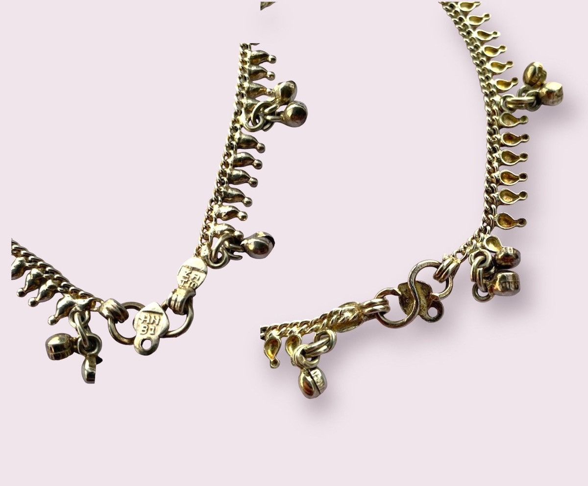 Vintage Vintage Silver Ankle Bracelet Bell Anklet Women’s Jewelry Size ONE SIZE - 8 Thumbnail