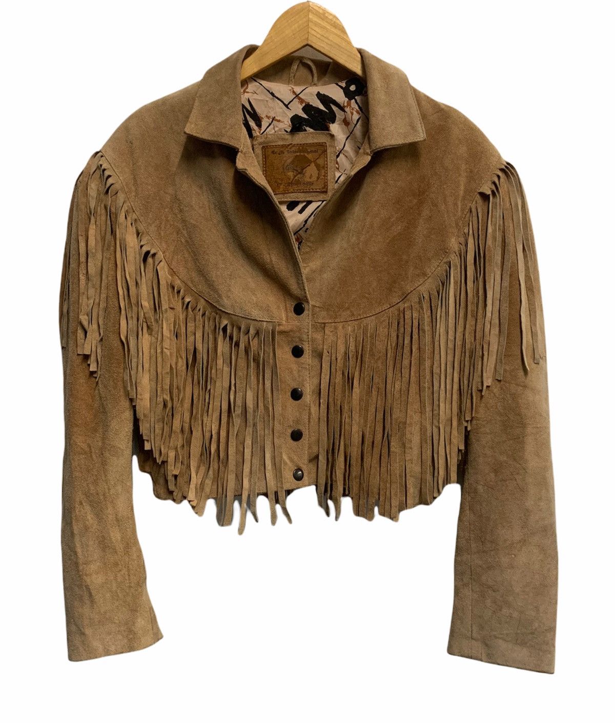 If Six Was Nine RARE ‼️ 70s Vintage Suede Leather Cowboy Cropped Jacket Size US S / EU 44-46 / 1 - 1 Thumbnail