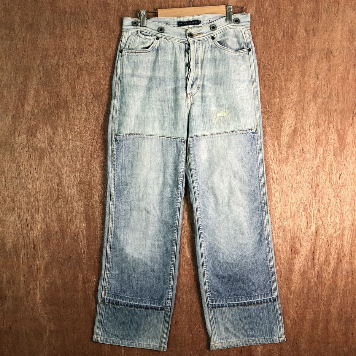 Ralph Lauren DL Ralph Lauren double knee buckle Denim Jeans Pants #c126 Size US 27 - 1 Thumbnail