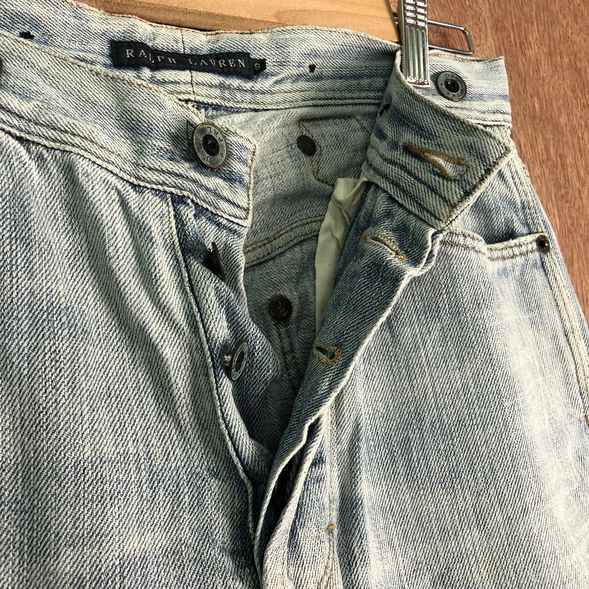 Ralph Lauren DL Ralph Lauren double knee buckle Denim Jeans Pants #c126 Size US 27 - 5 Thumbnail