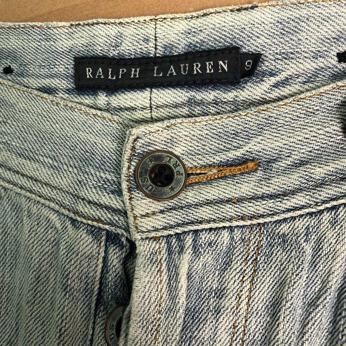Ralph Lauren DL Ralph Lauren double knee buckle Denim Jeans Pants #c126 Size US 27 - 4 Thumbnail