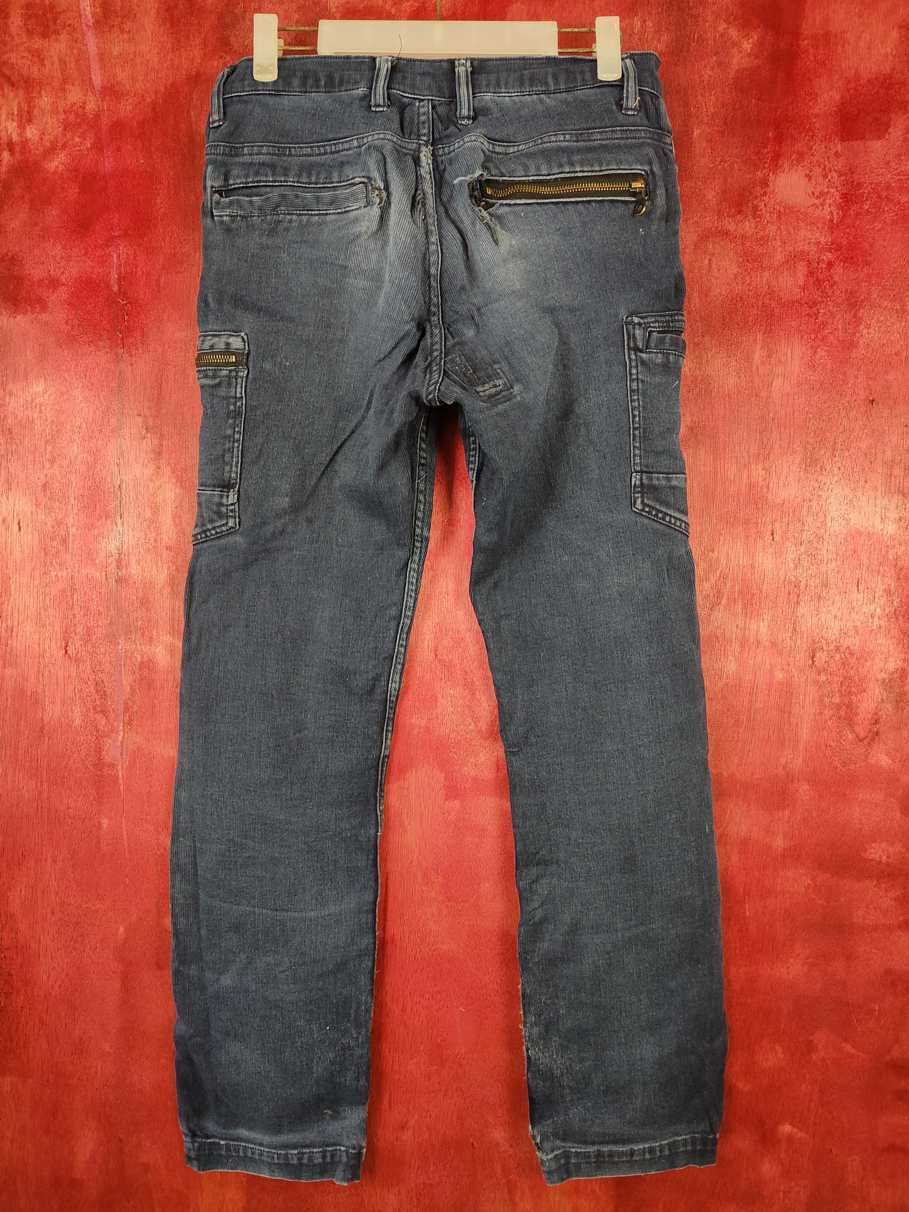 Japanese Brand Scot. Inc Blue multi pocket tactical jeans #4672 Size US 30 / EU 46 - 8 Thumbnail
